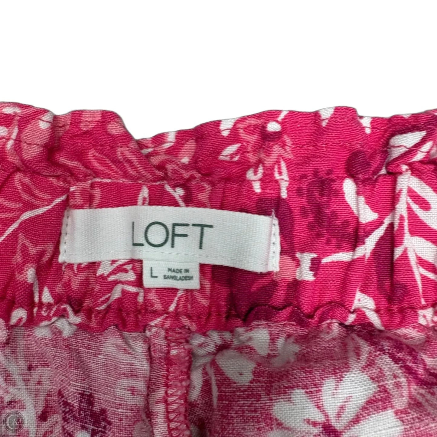 Shorts By Loft In Pink & White, Size: L