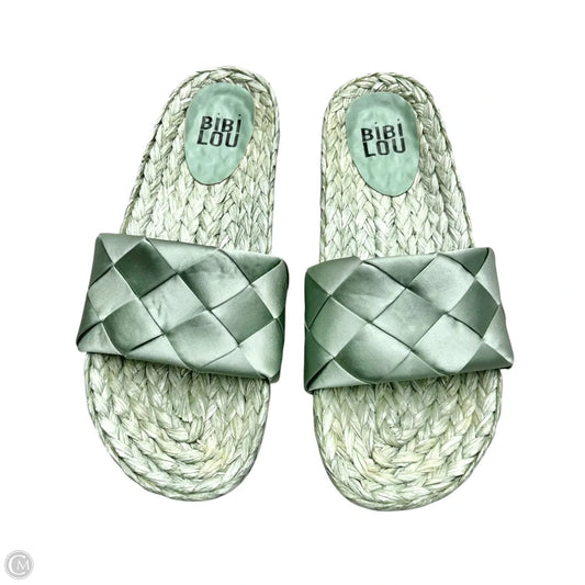 Sandals Heels Platform By Bibi Lou In Green, Size: 9.5