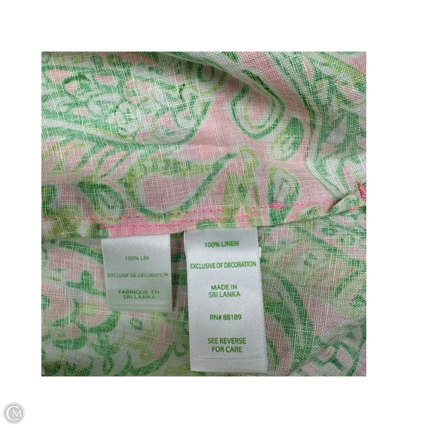 Dress Designer By Lilly Pulitzer In Green & Pink, Size: S