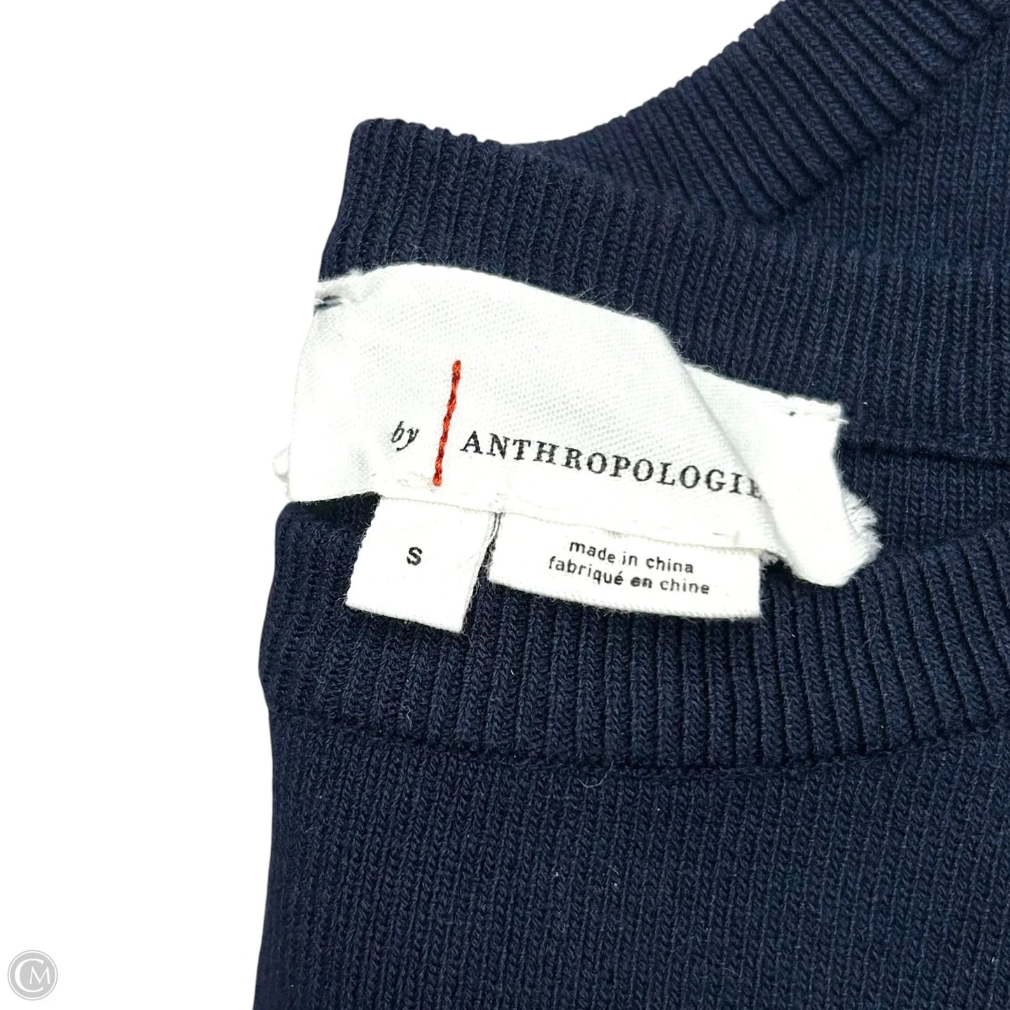 Top Short Sleeve By Anthropologie In Navy, Size: S