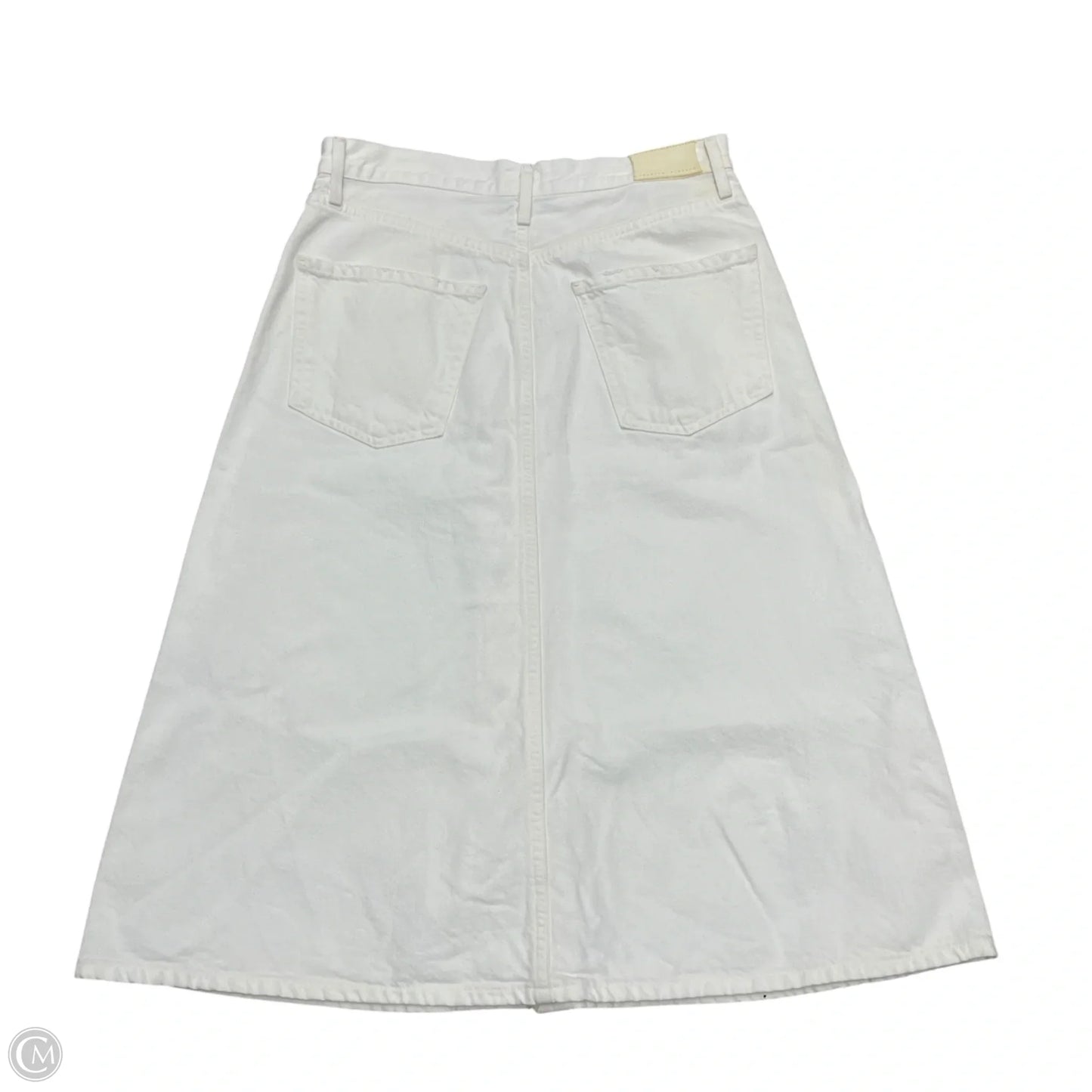 Skirt Midi By Citizens Of Humanity In Cream Denim, Size: 4