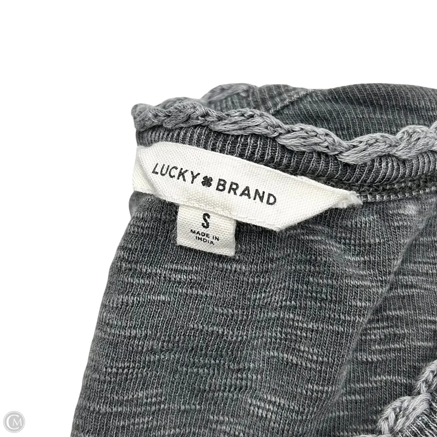 Top Short Sleeve By Lucky Brand In Grey, Size: S
