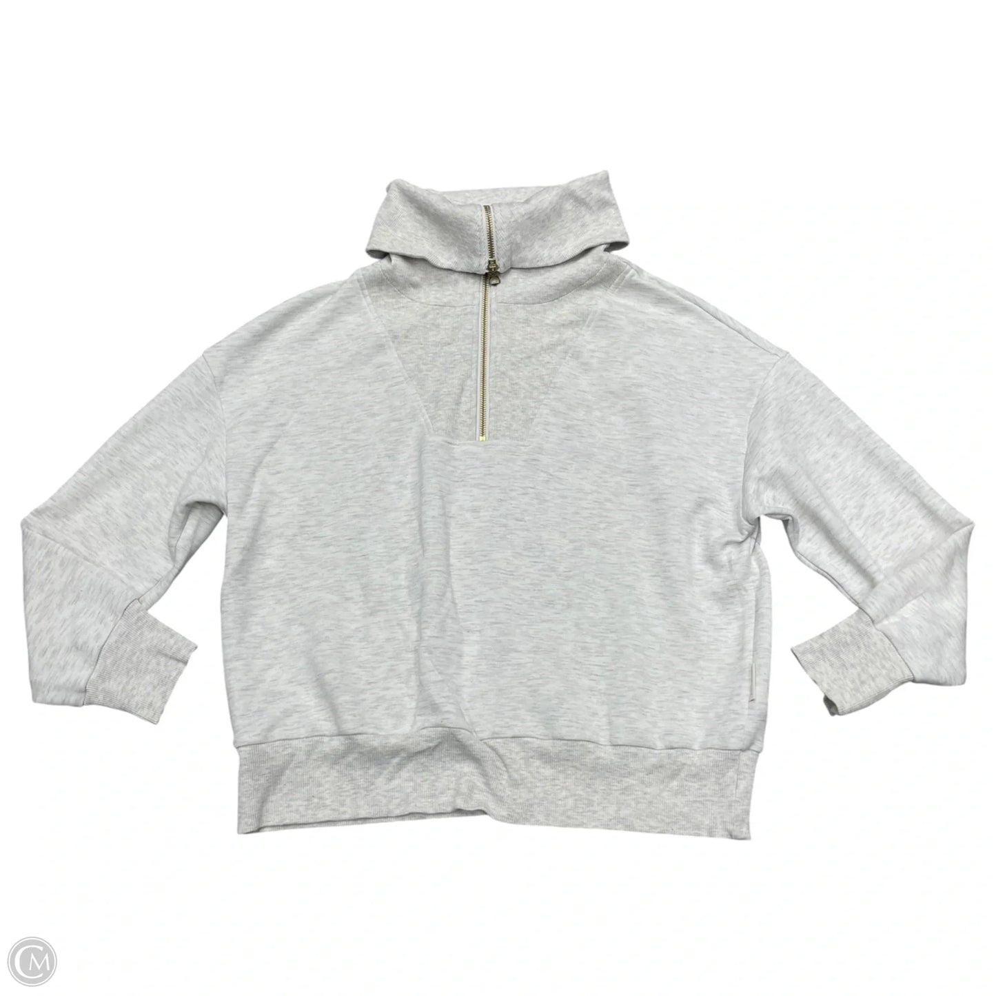 Athletic Sweatshirt Crewneck By Varley In Grey, Size: S