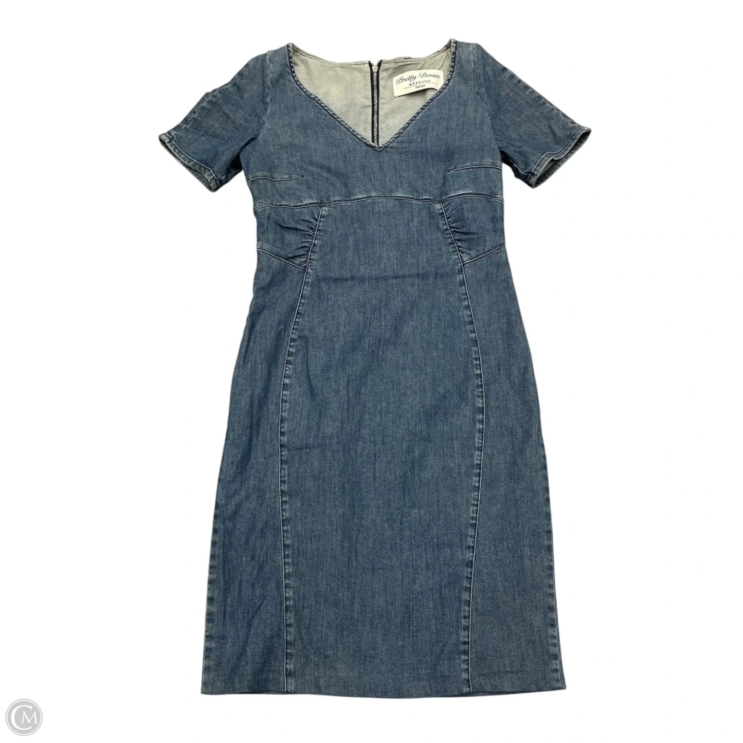 Dress Designer By Max Mara In Blue Denim, Size: S