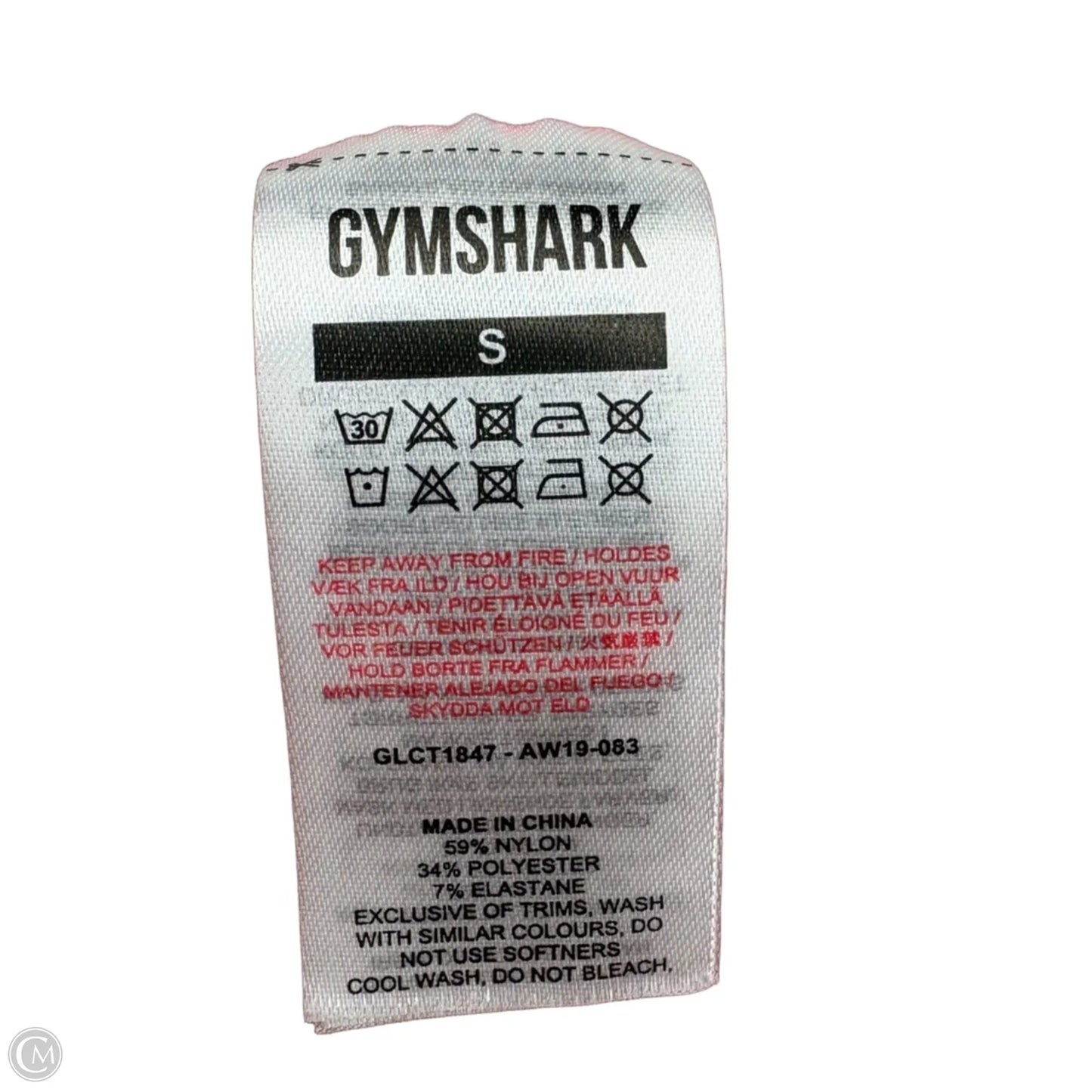 Athletic Top Long Sleeve Collar By Gym Shark In Red, Size: S