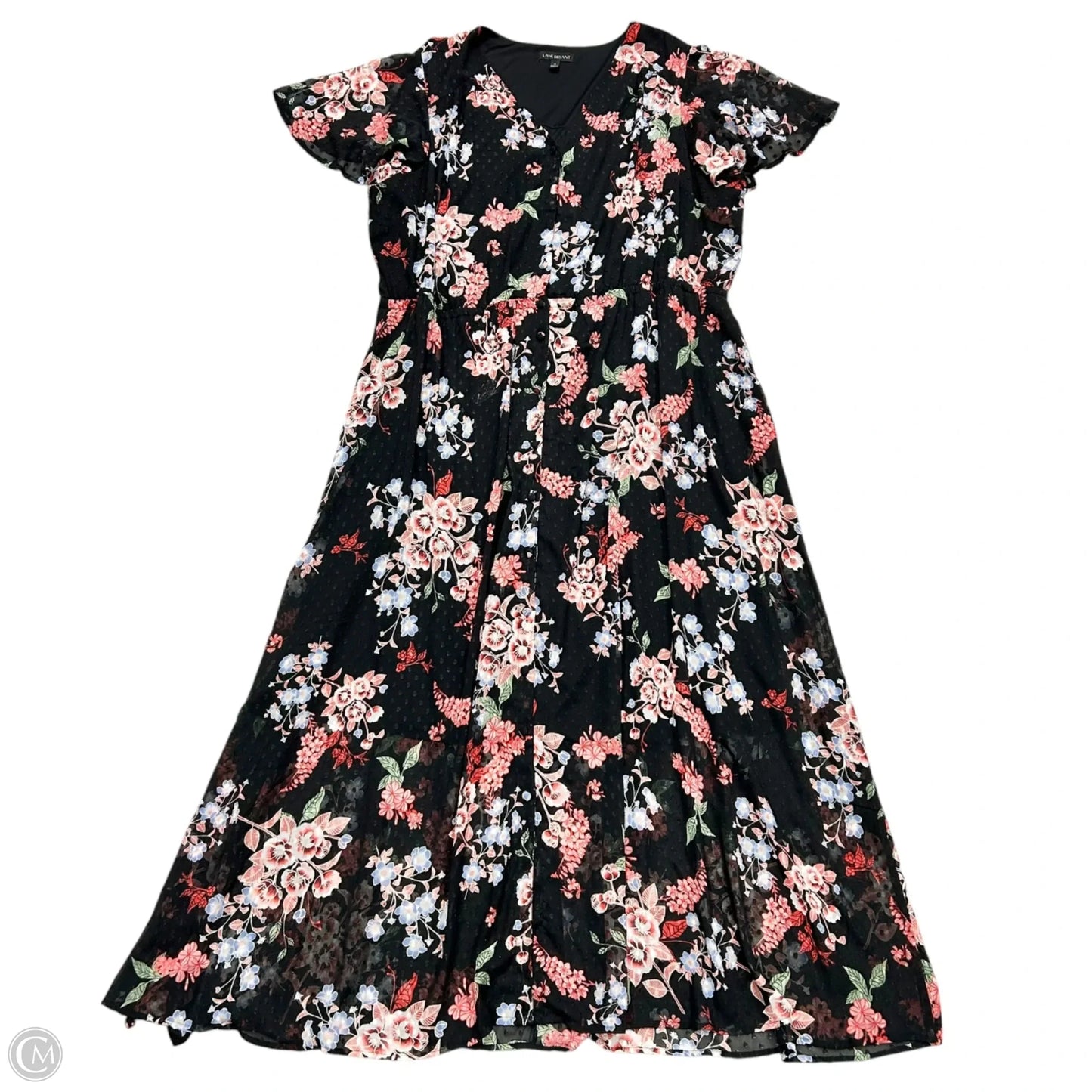 Dress Casual Maxi By Lane Bryant In Black & Red, Size: 3x