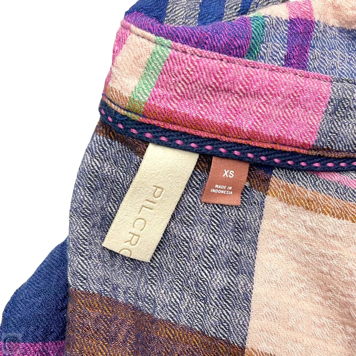 Top Long Sleeve By Pilcro In Blue & Pink, Size: Xs