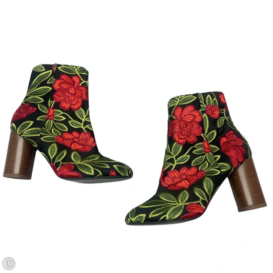 Boots Ankle Heels By Market & Spruce In Floral Print, Size: 8.5