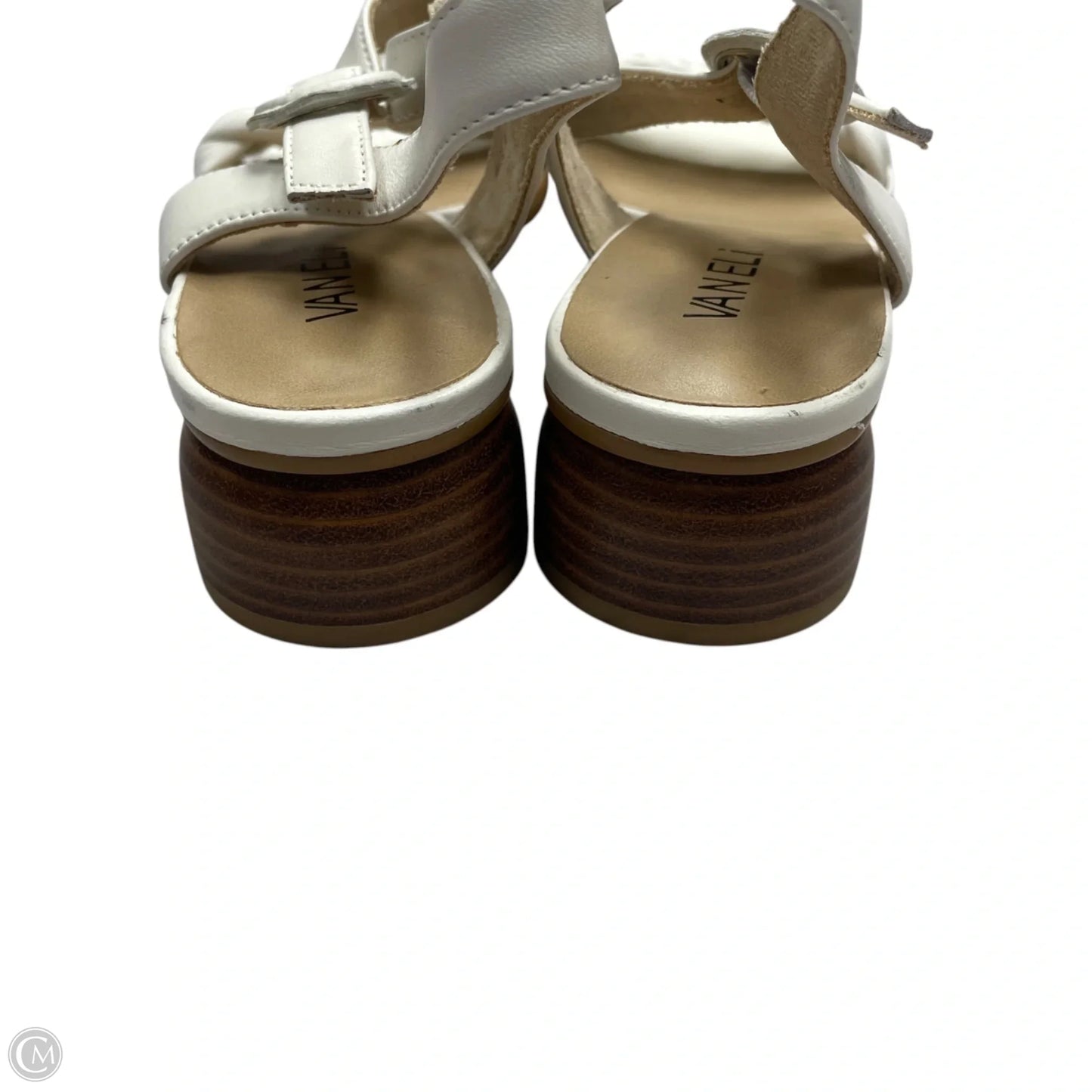 Sandals Heels Kitten By Vaneli In White, Size: 10