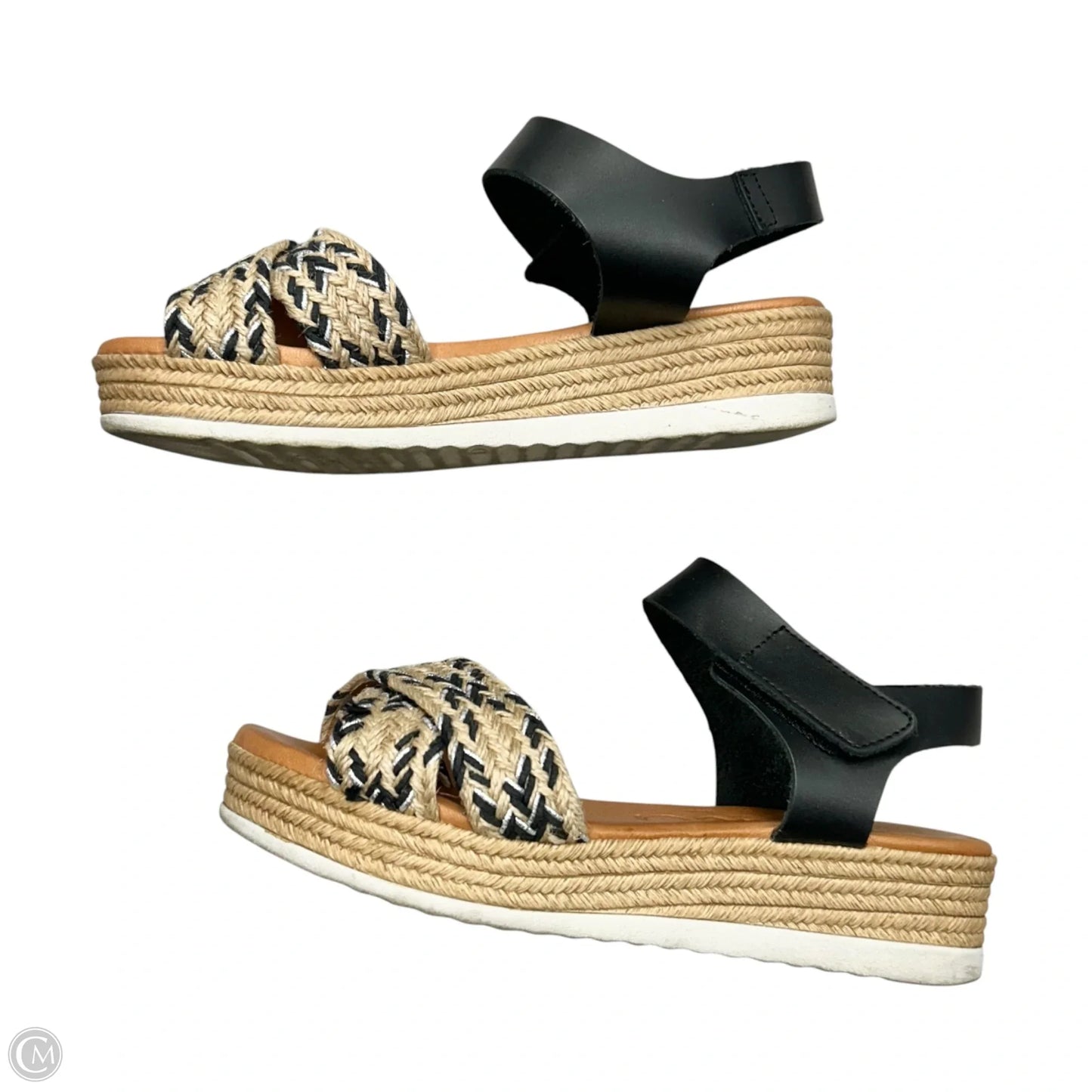 Sandals Heels Platform By Lunita In Black & Brown, Size: 5.5