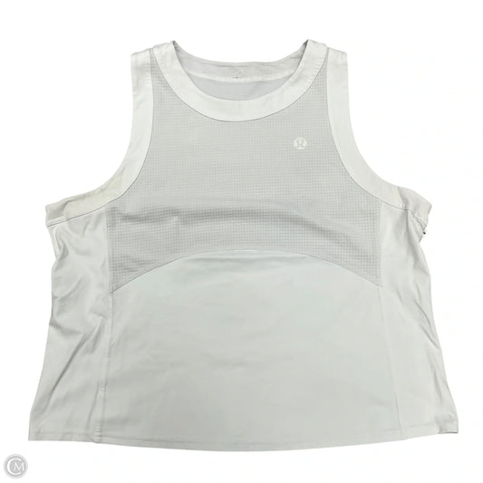 Athletic Tank Top By Lululemon In White, Size: M