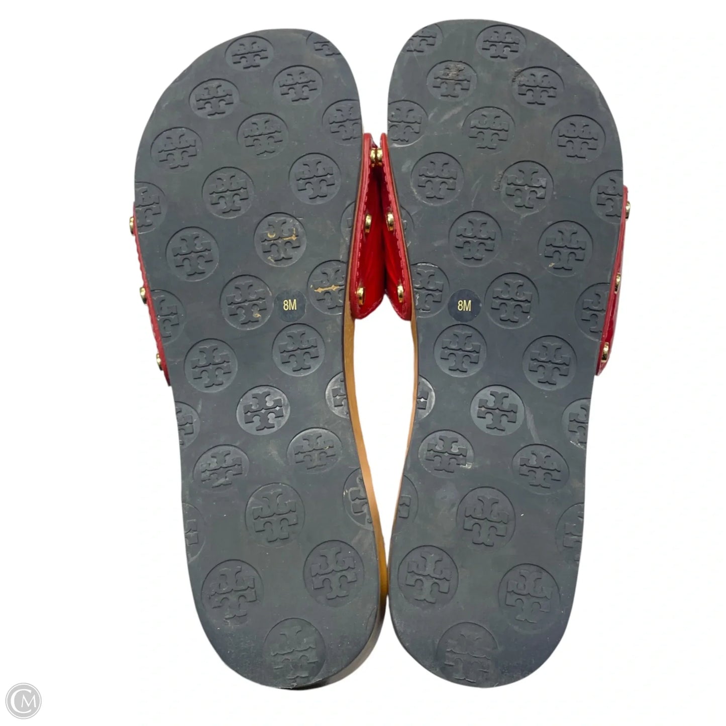 Sandals Designer By Tory Burch In Blue & Red, Size: 8