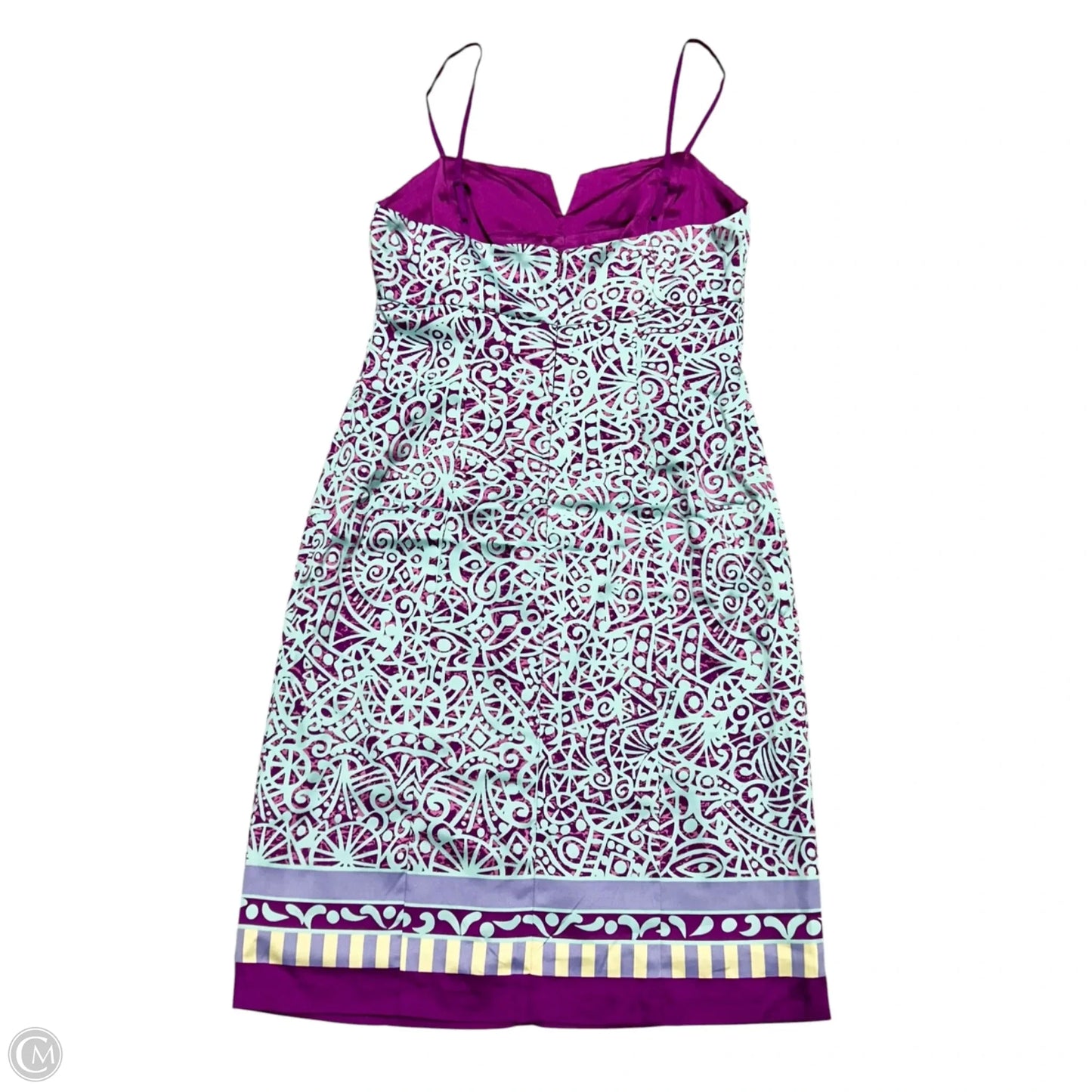 Dress Party Midi By Nicole Miller In Blue & Purple, Size: M