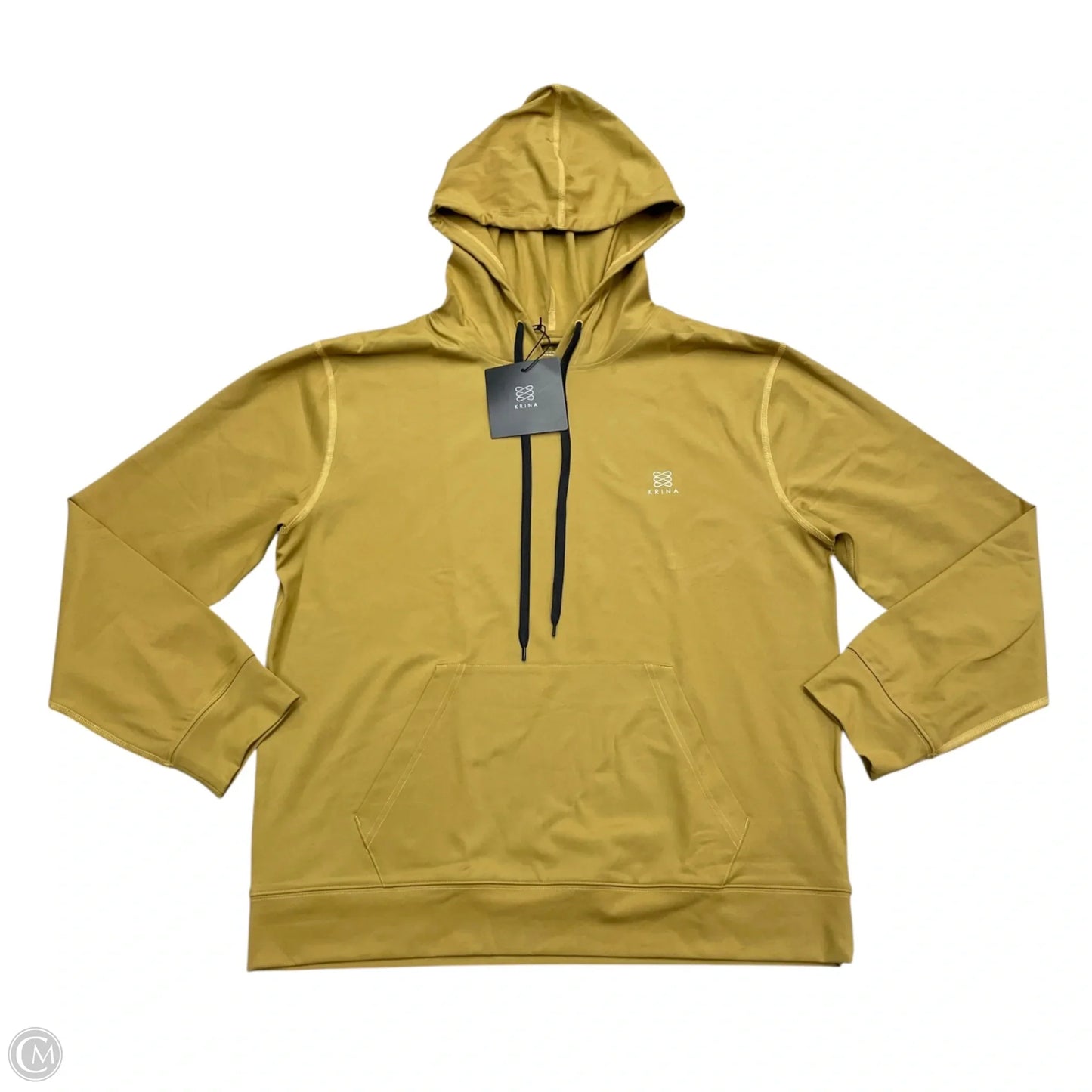Athletic Sweatshirt Hoodie By Krina In Gold, Size: L
