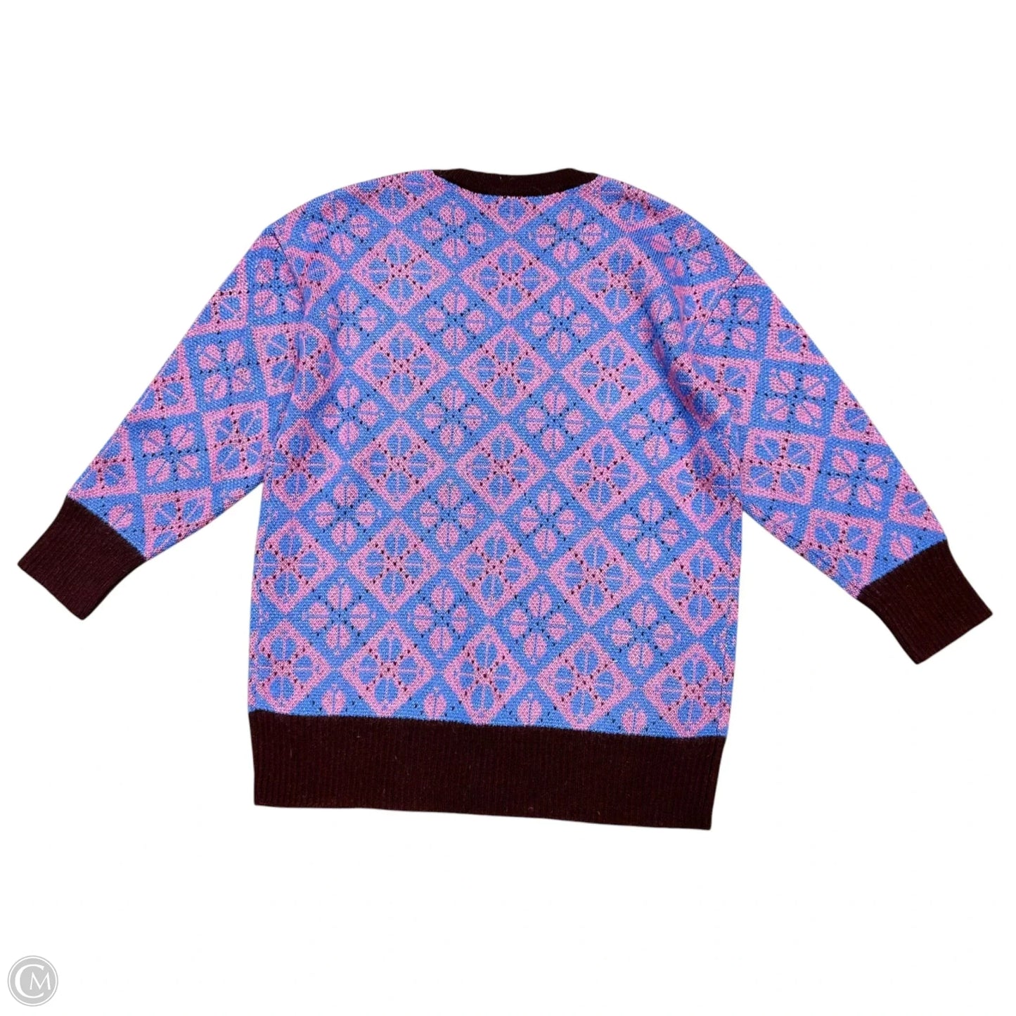 Sweater Cardigan Designer By Kate Spade In Blue & Pink, Size: Xs