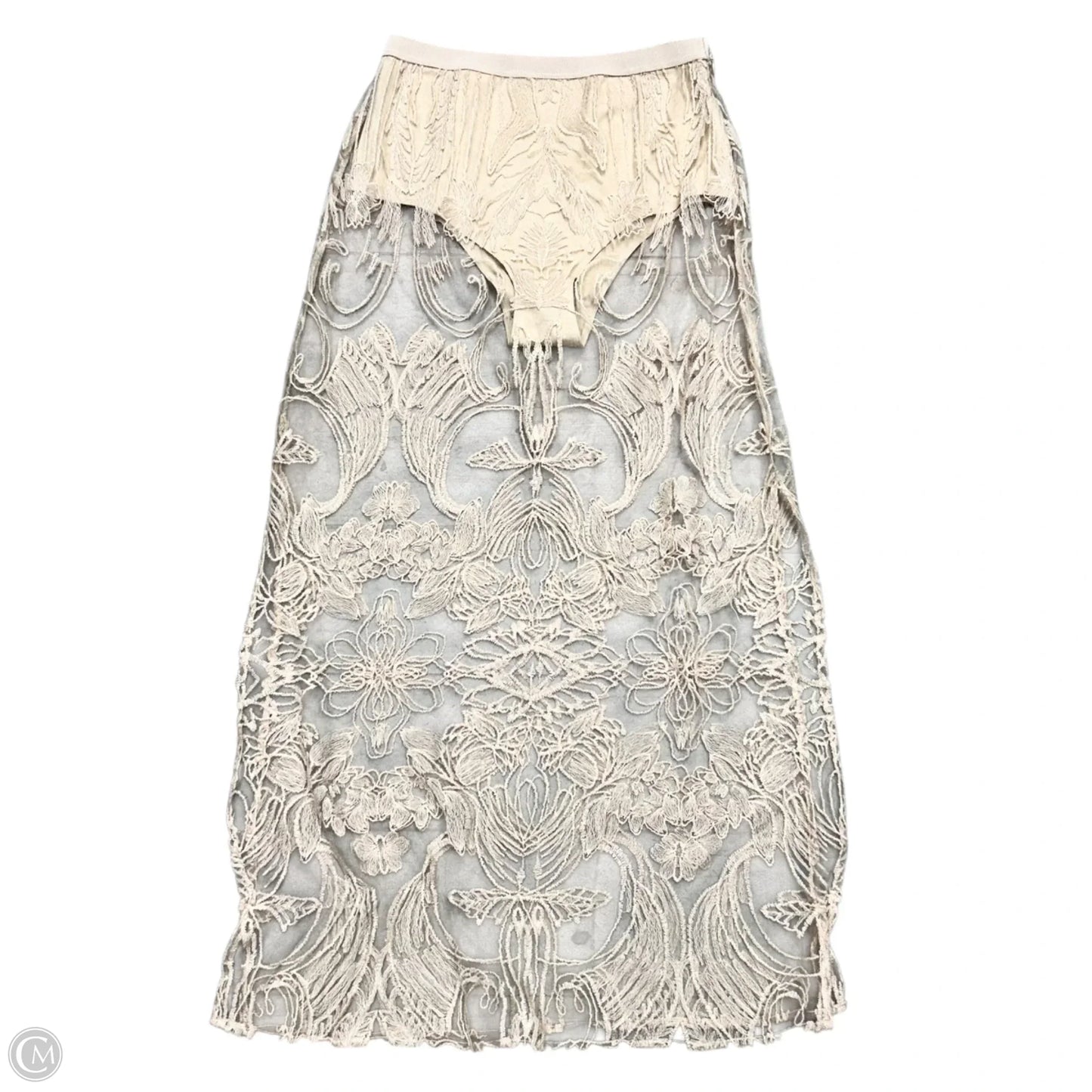 Skirt Maxi By Anthropologie In Tan, Size: S