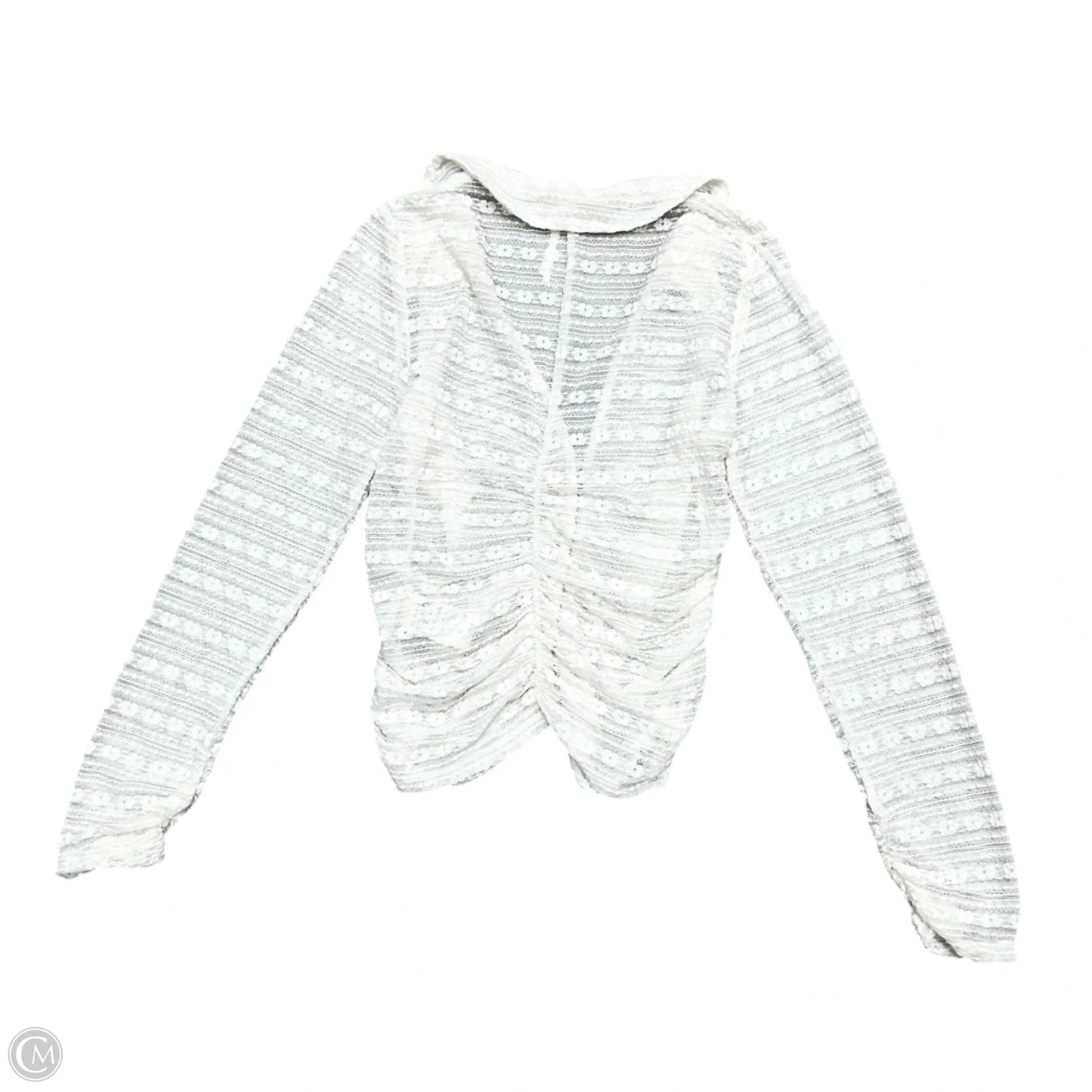 Top Long Sleeve By Anthropologie In Ivory, Size: M