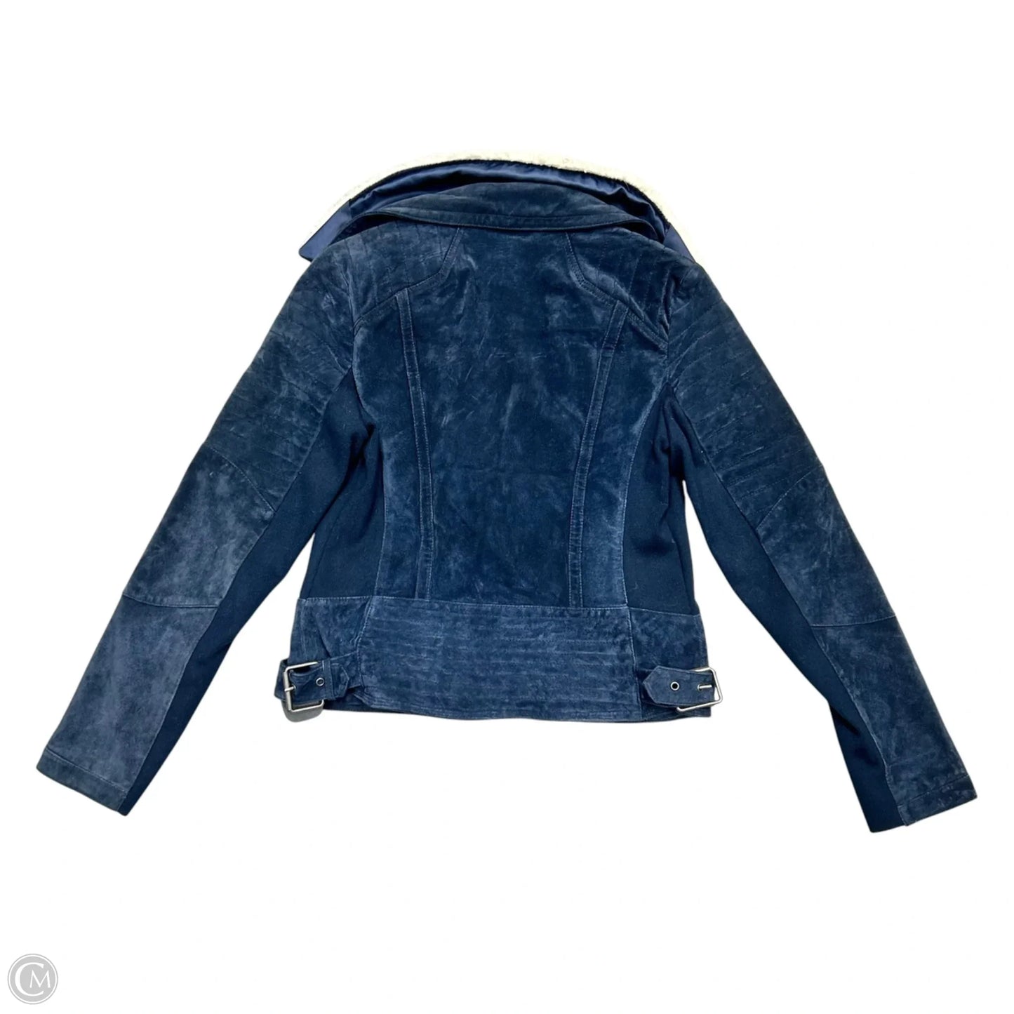 Jacket Moto By Lucky Brand In Blue, Size: S
