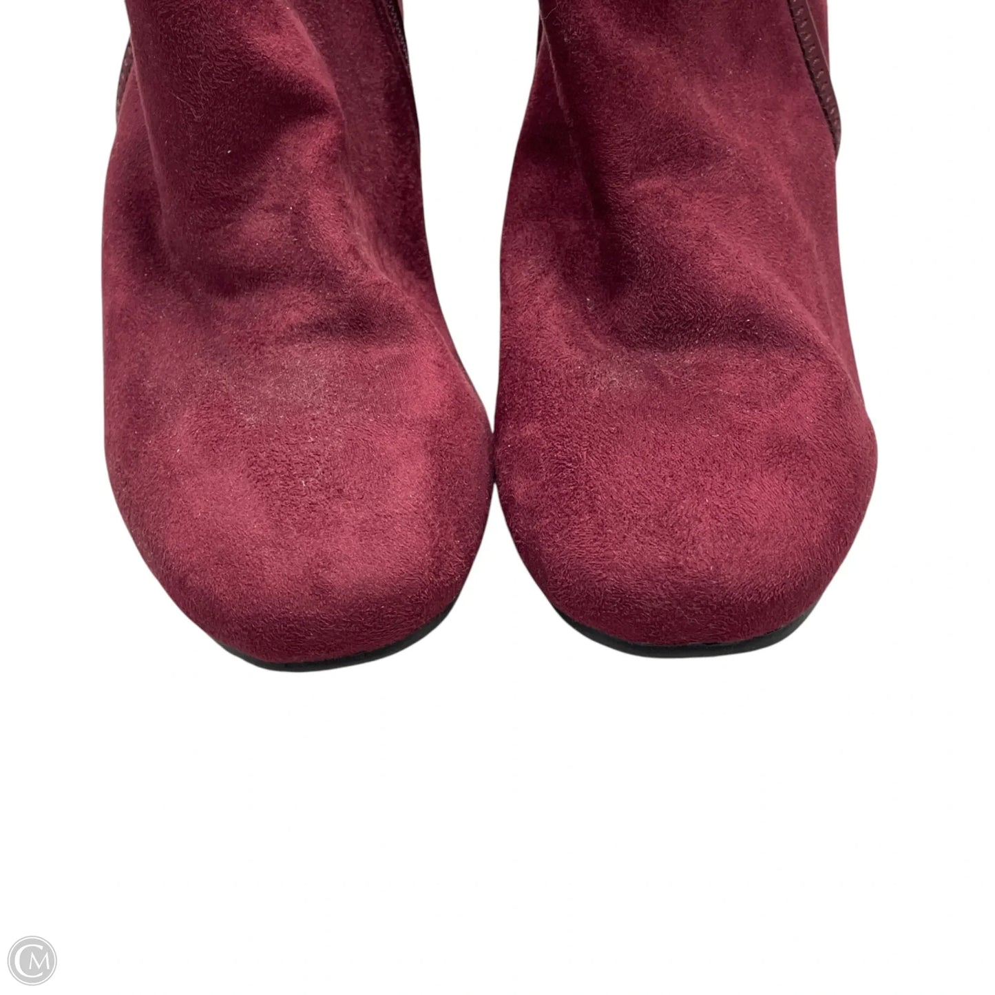 Boots Ankle Heels By White Mountain In Maroon, Size: 8