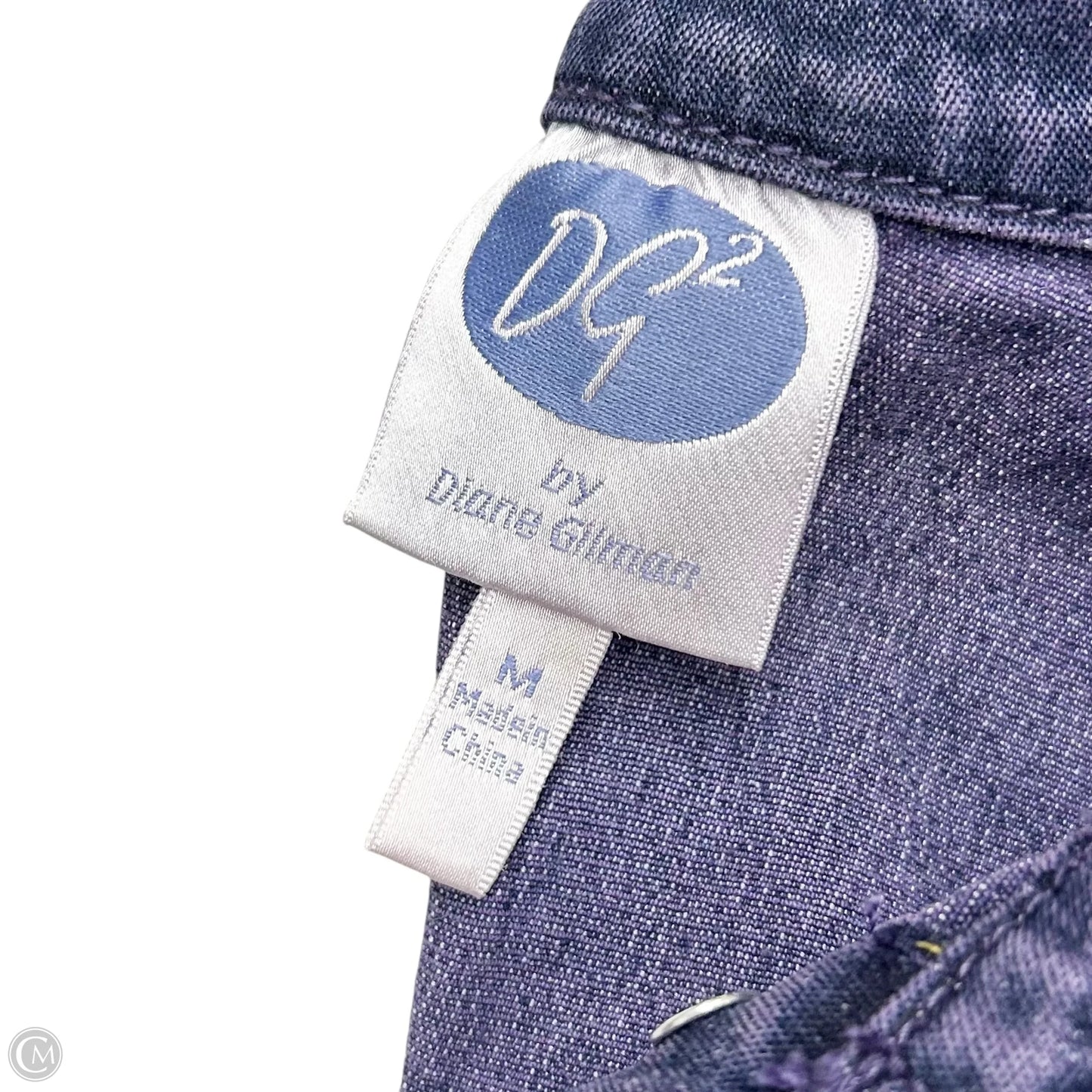 Jacket Denim By Dg2 In Purple Denim, Size: M