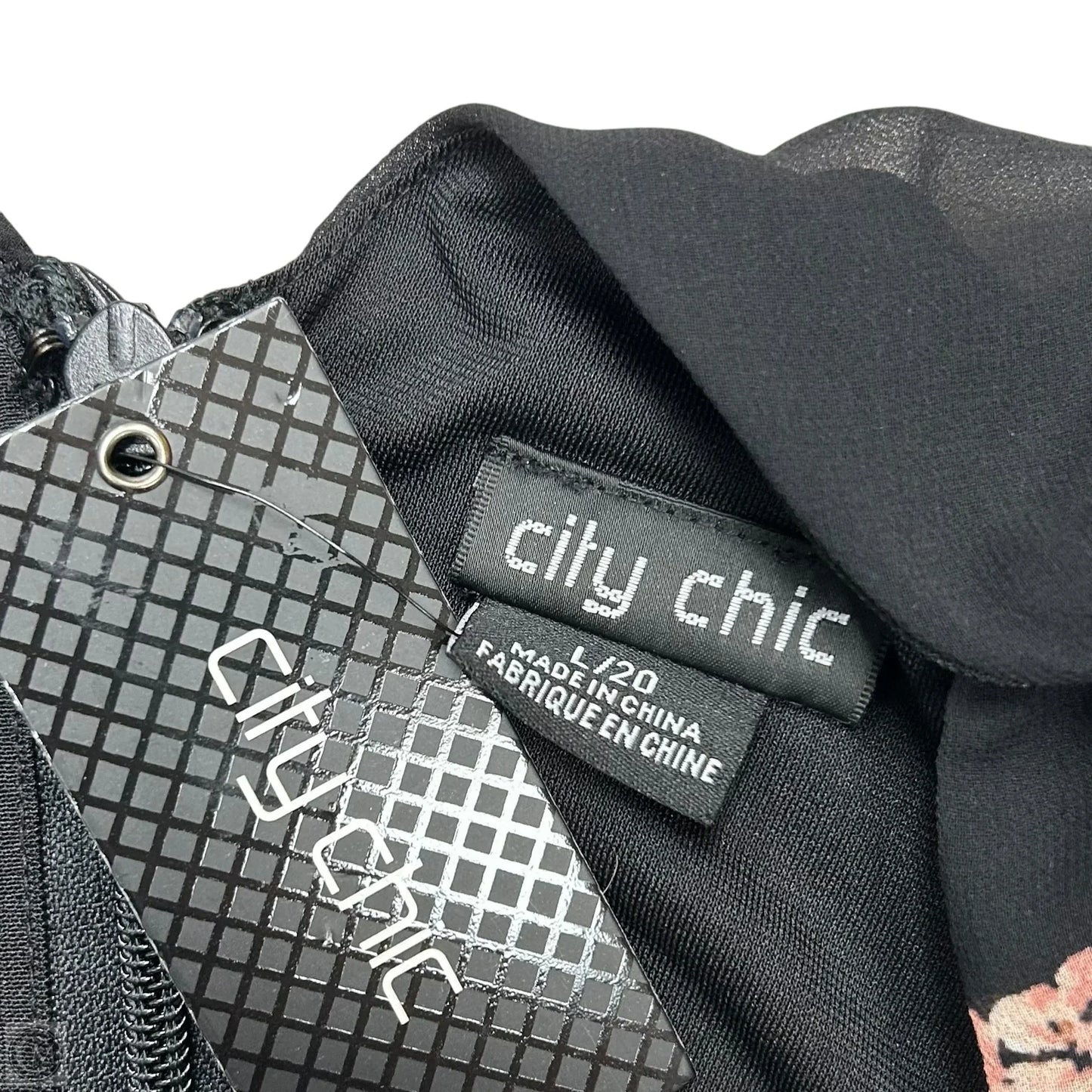 Dress Party Long By City Chic In Black & Pink, Size: 2x