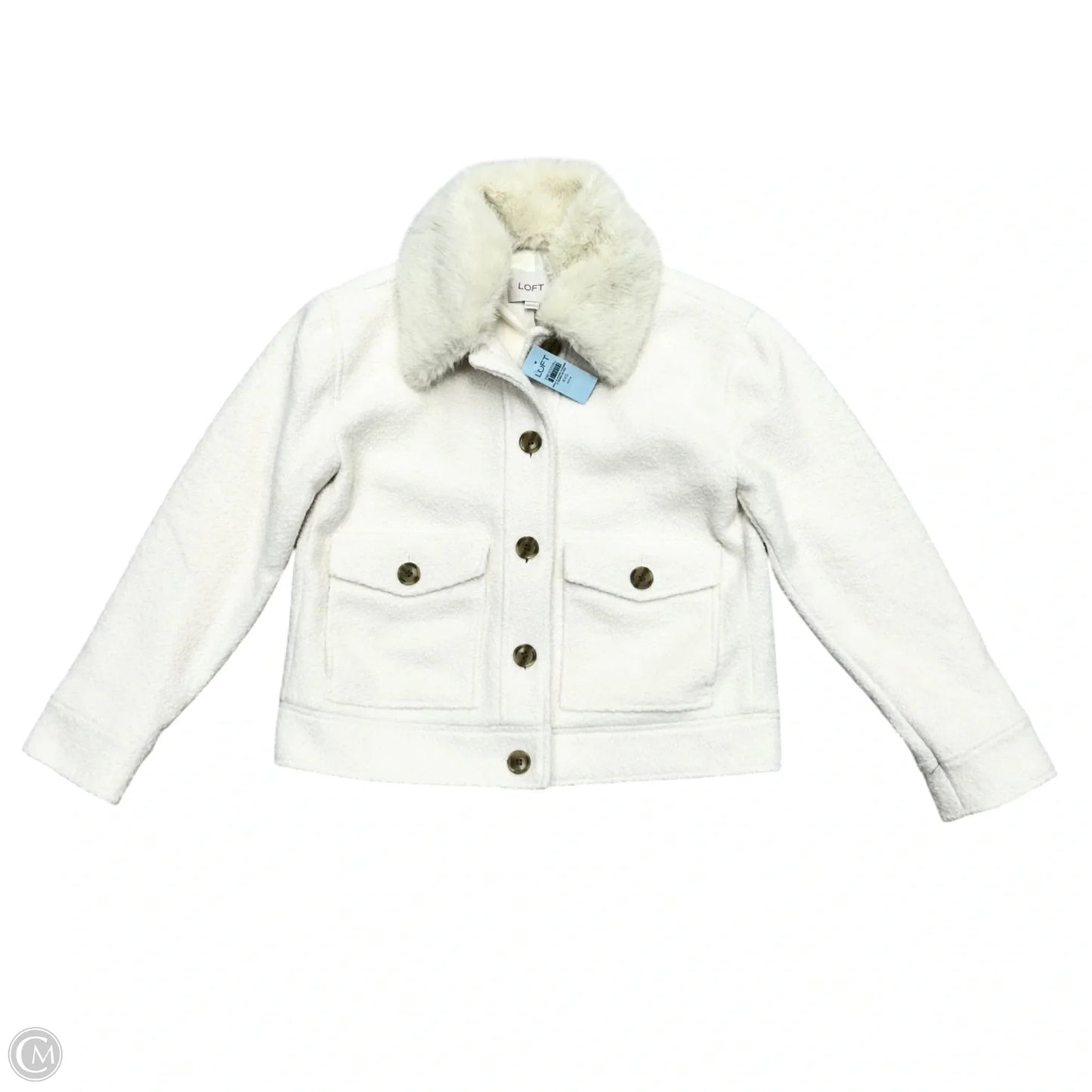 Jacket Other By Loft In Cream, Size: Xxsp