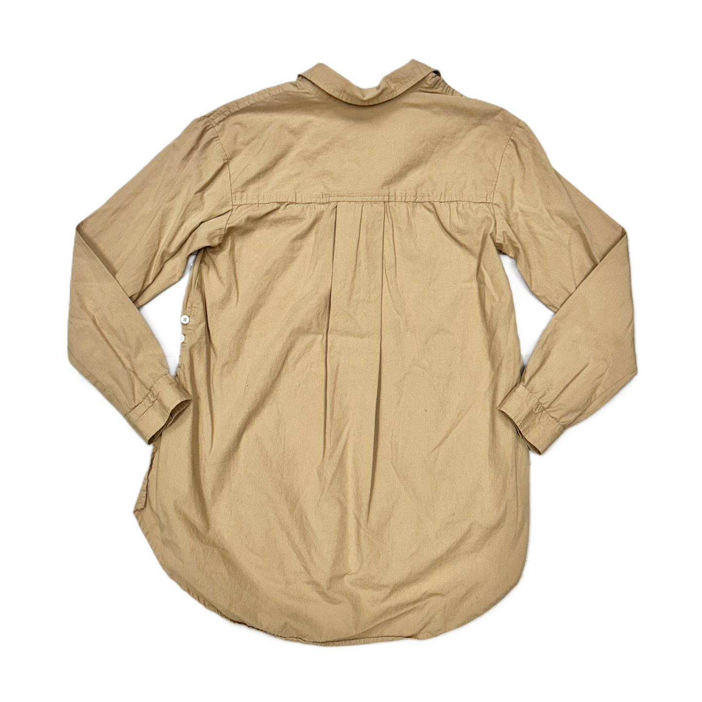 Top Long Sleeve By Anthropologie In Tan, Size: Xs