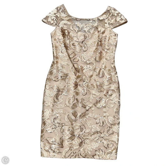 Dress Party Midi By Calvin Klein In Tan, Size: M