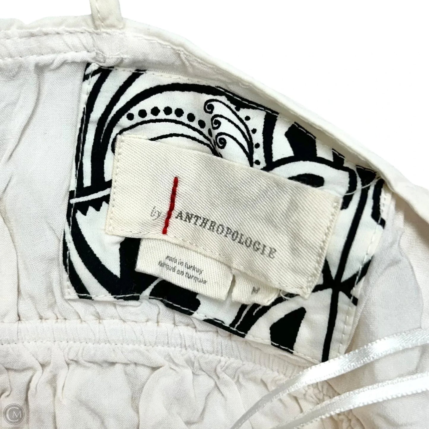 Dress Casual Short By Anthropologie In Black & Cream, Size: M