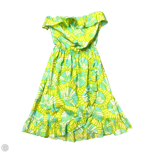 Dress Designer By Lilly Pulitzer In Green & Yellow, Size: Xs