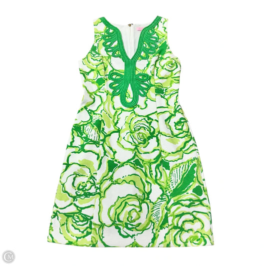 Dress Designer By Lilly Pulitzer In Green & White, Size: S