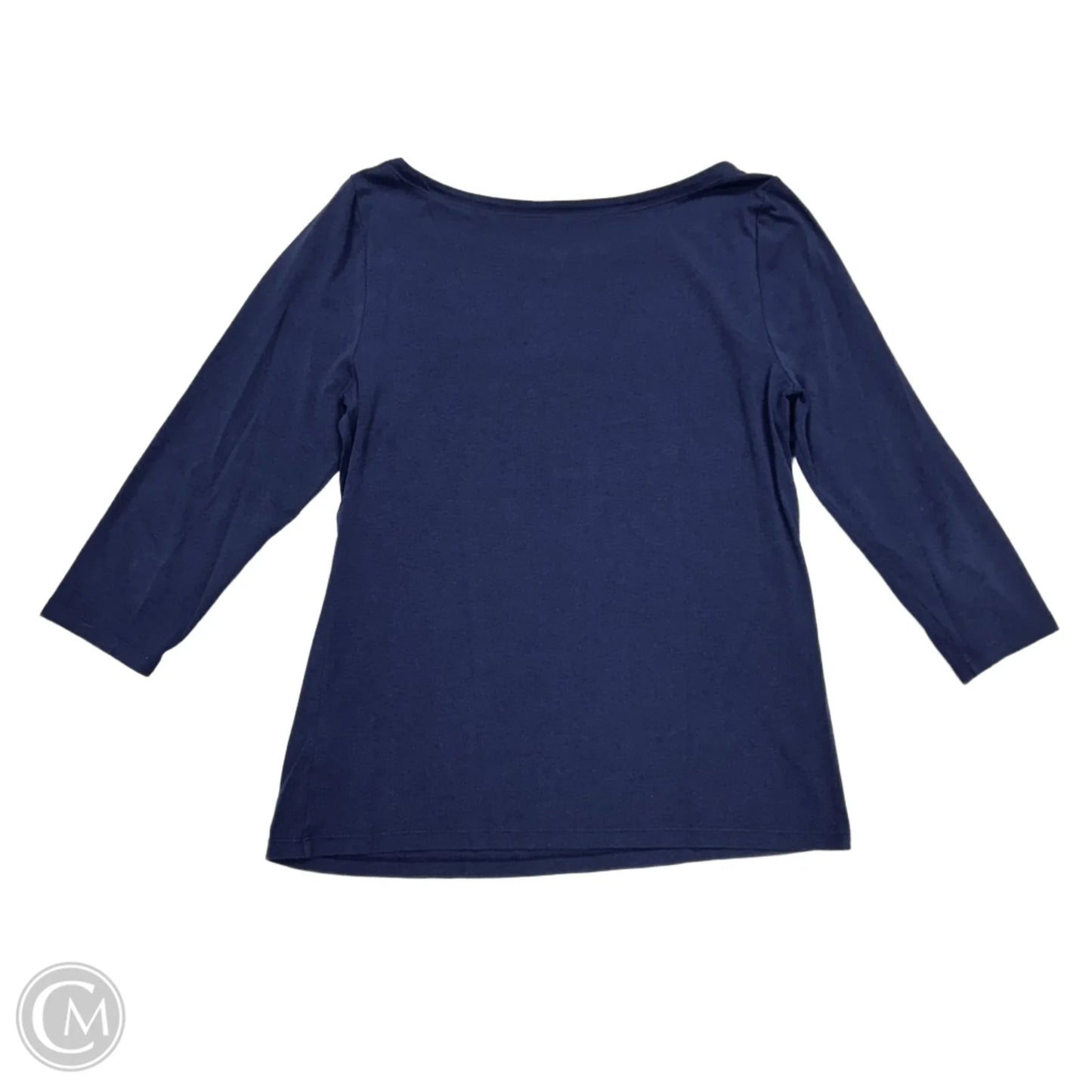 Top 3/4 Sleeve Designer By Lilly Pulitzer In Navy, Size: Xl