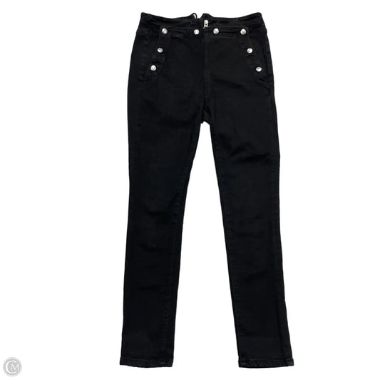 Jeans Skinny By Rag And Bone In Black & Silver, Size: 4