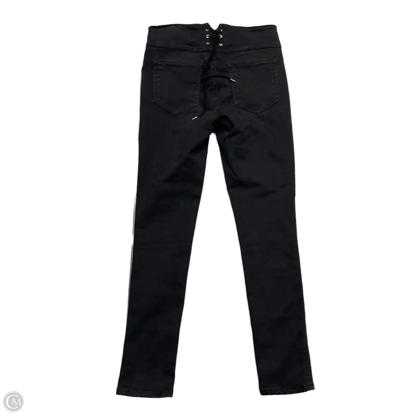 Jeans Skinny By Rag And Bone In Black & Silver, Size: 4