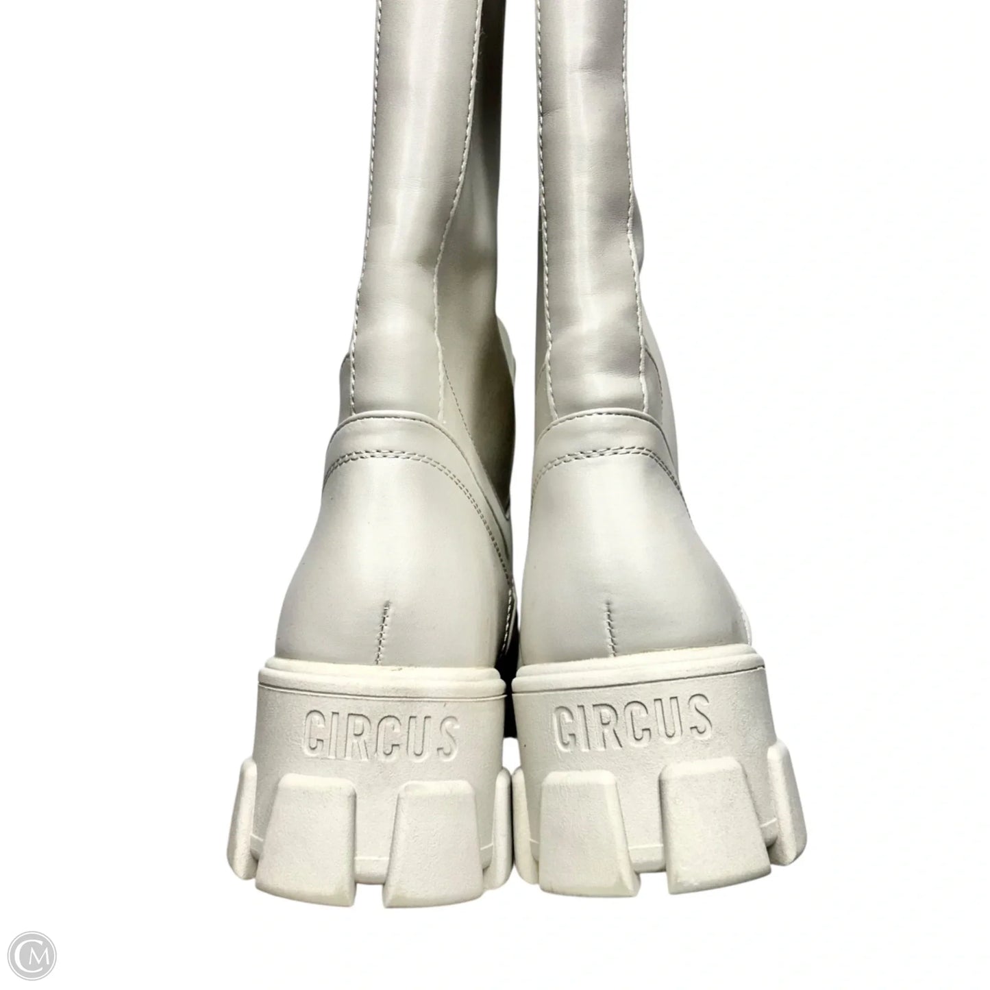 Boots Knee Heels By Circus By Sam Edelman In Beige, Size: 9.5