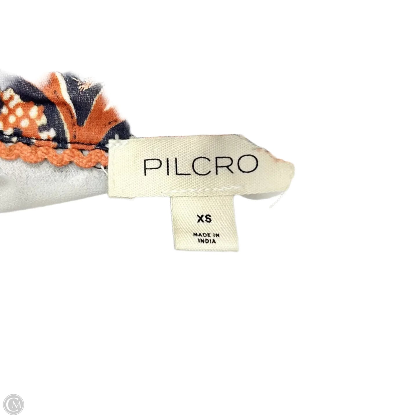 Blouse Long Sleeve By Pilcro In Blue & Orange, Size: Xs