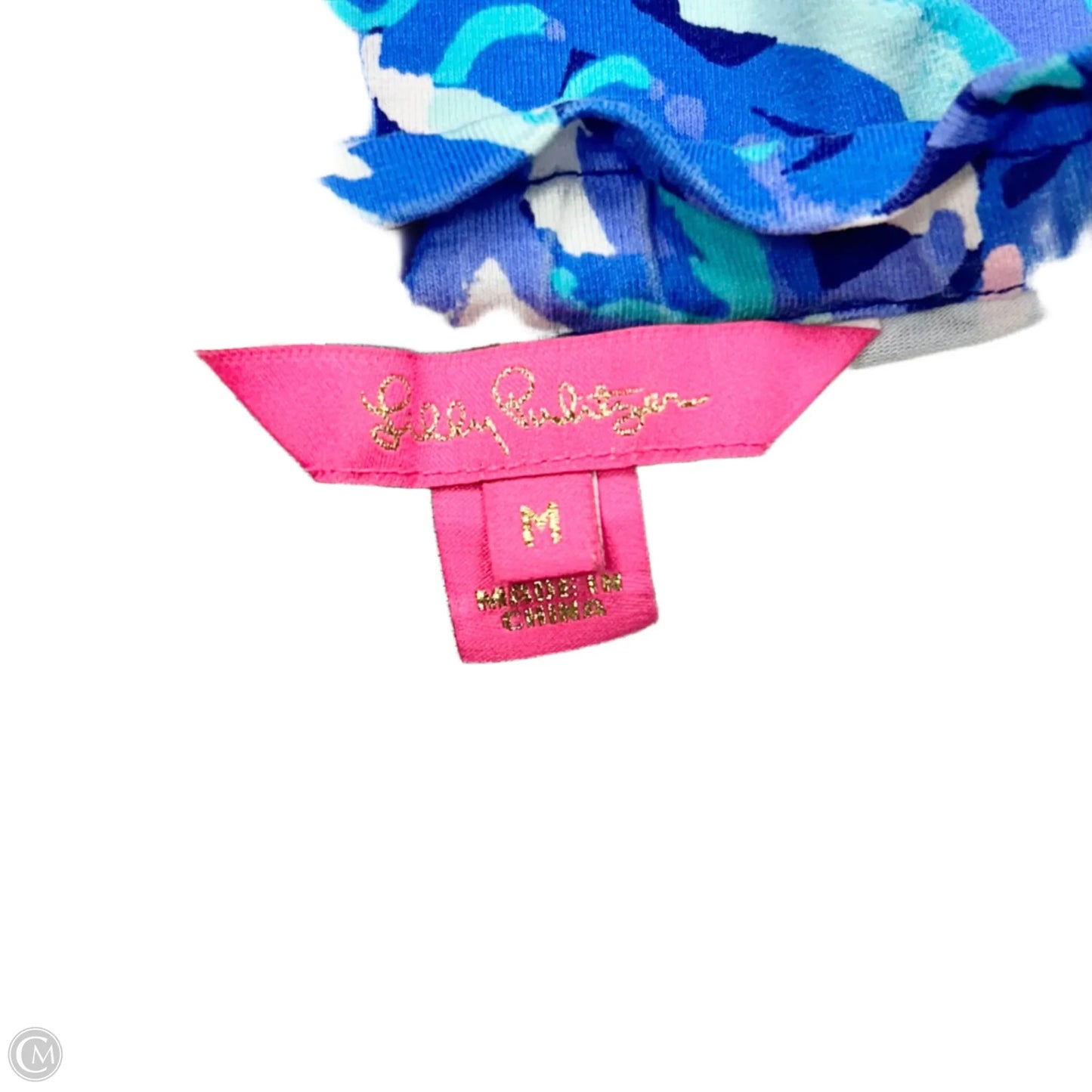 Romper Designer By Lilly Pulitzer In Blue & Pink, Size: M