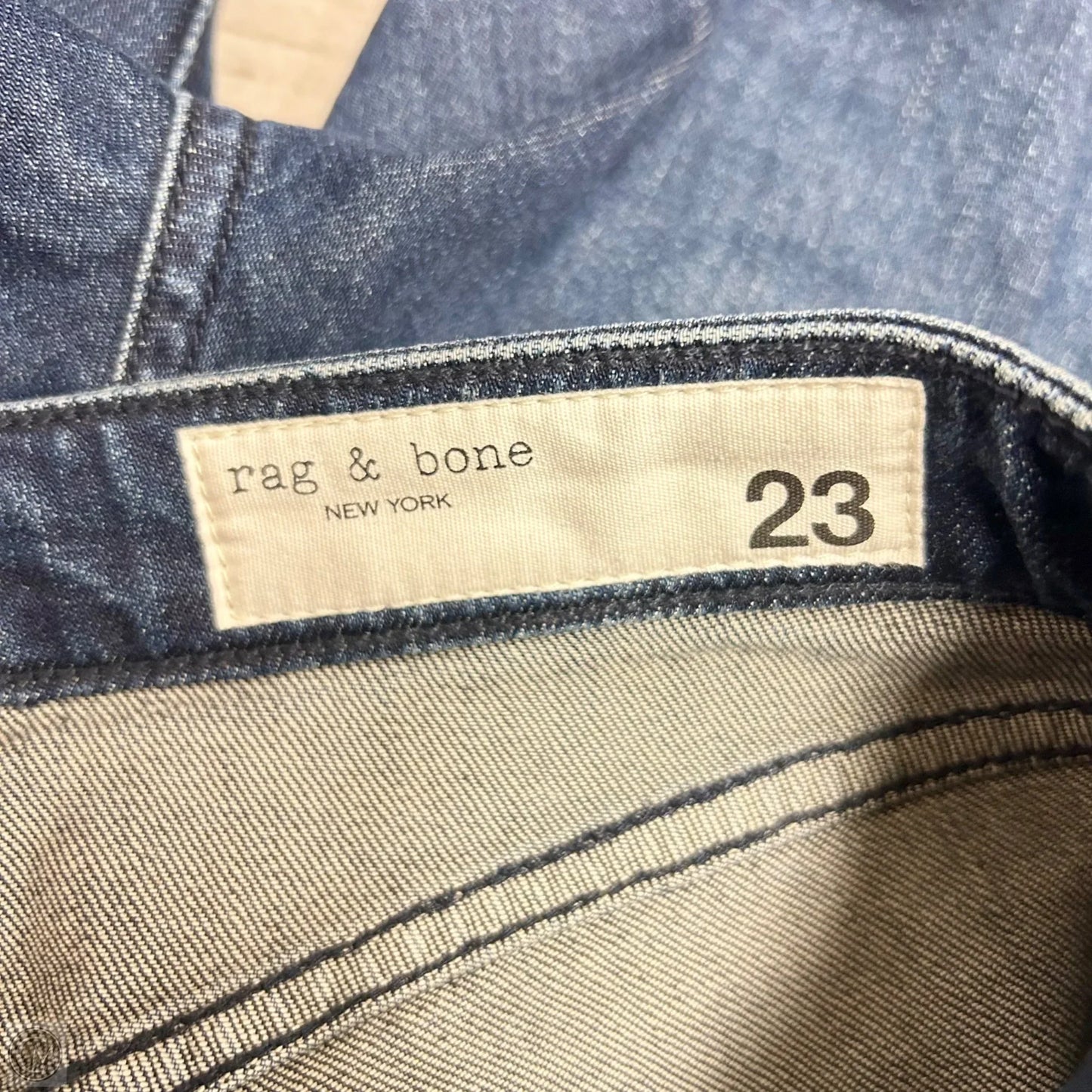 Jeans Skinny By Rag And Bone In Blue Denim, Size: 0