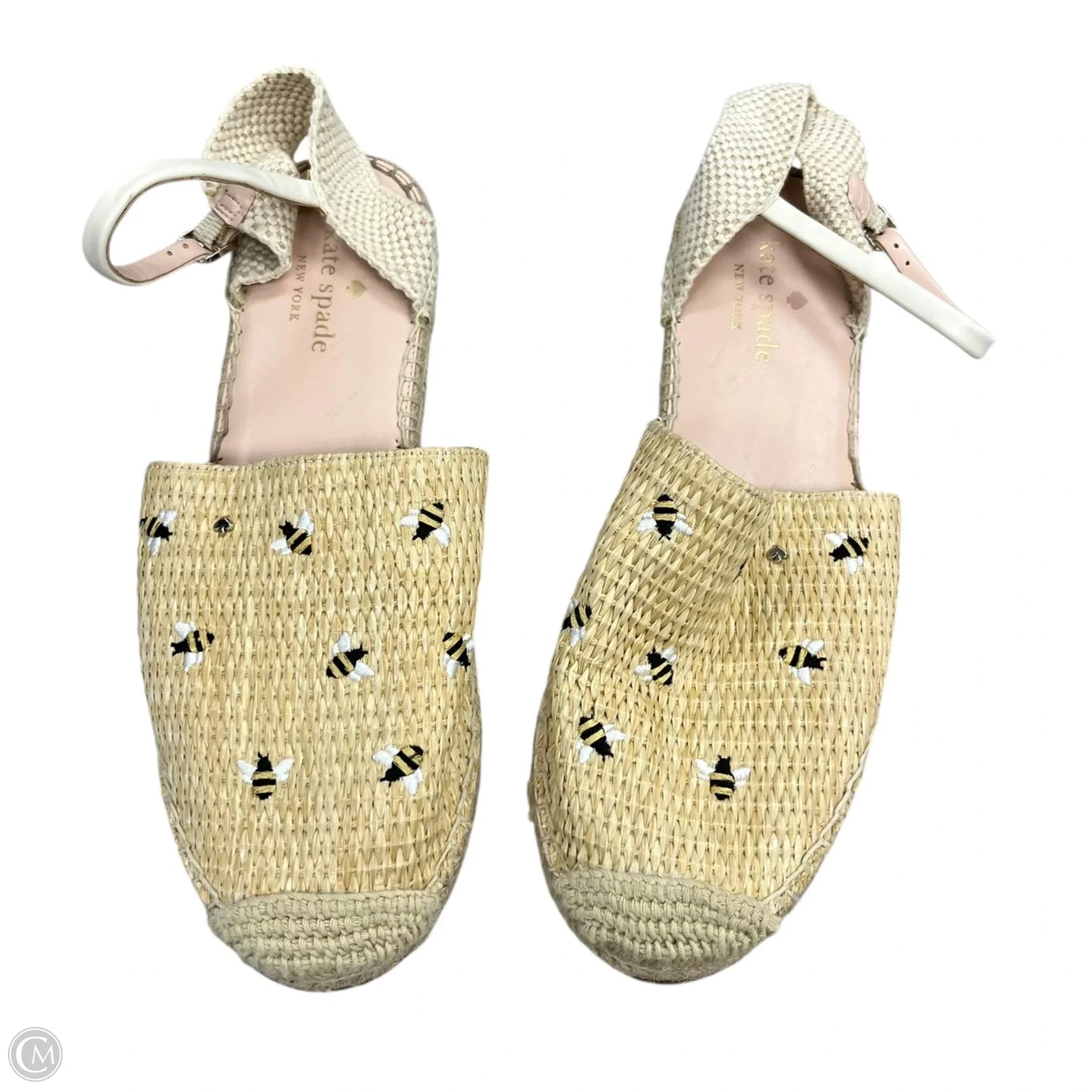 Shoes Designer By Kate Spade In Tan & White, Size: 10
