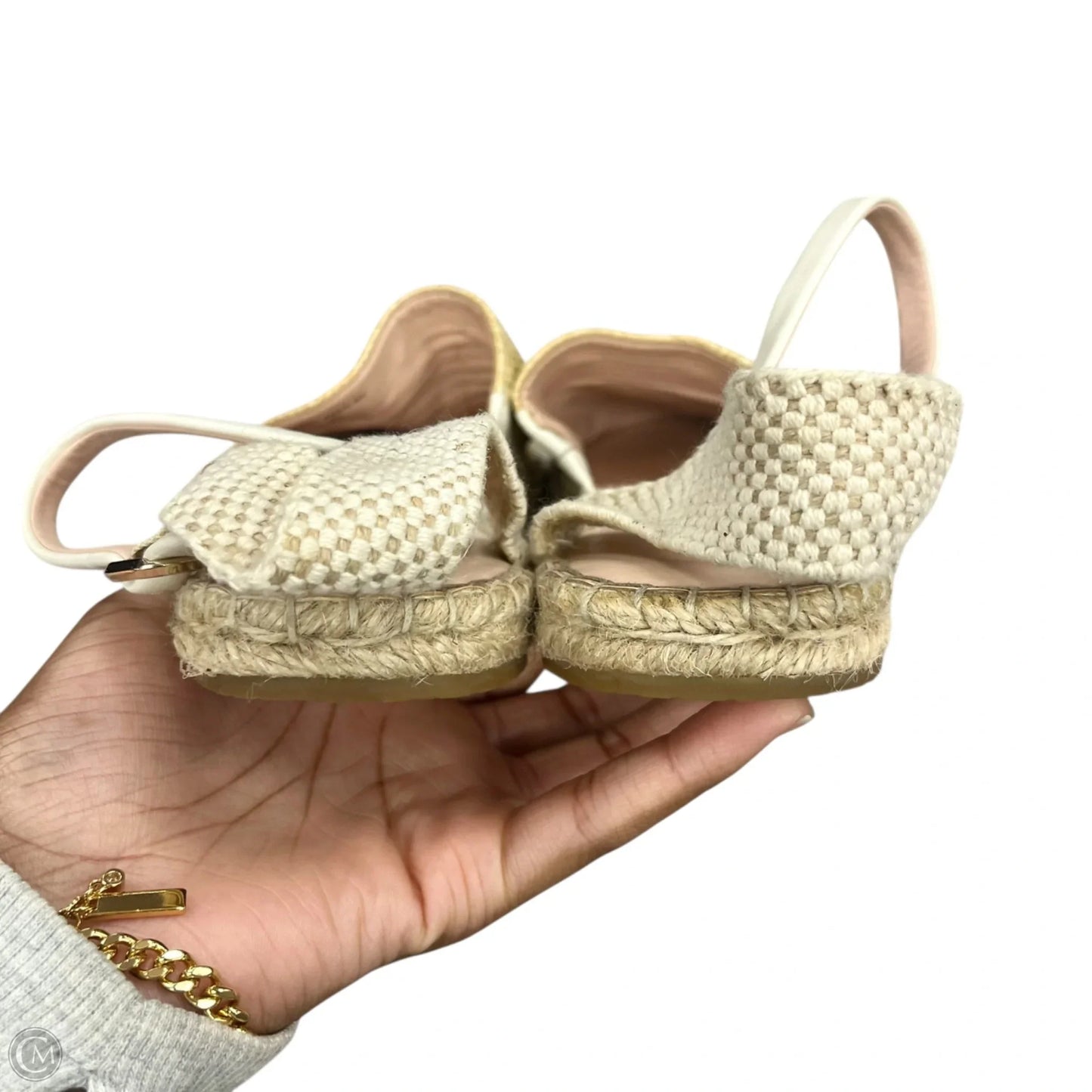Shoes Designer By Kate Spade In Tan & White, Size: 10