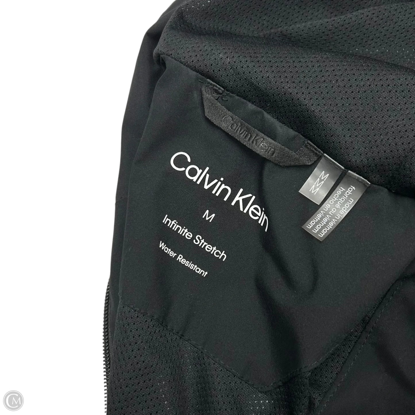 Jacket Windbreaker By Calvin Klein In Black, Size: M