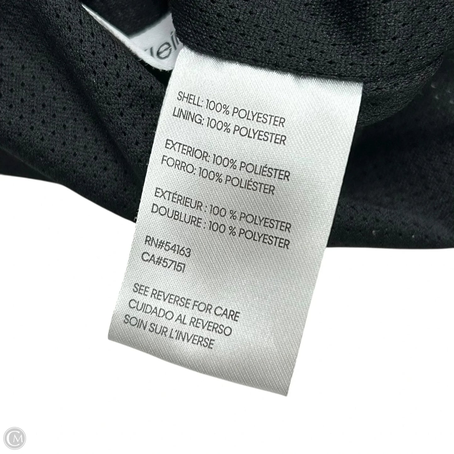 Jacket Windbreaker By Calvin Klein In Black, Size: M