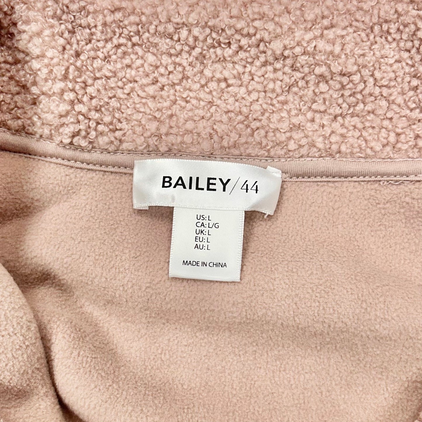 Jacket Faux Fur & Sherpa By Bailey 44 In Pink, Size: L