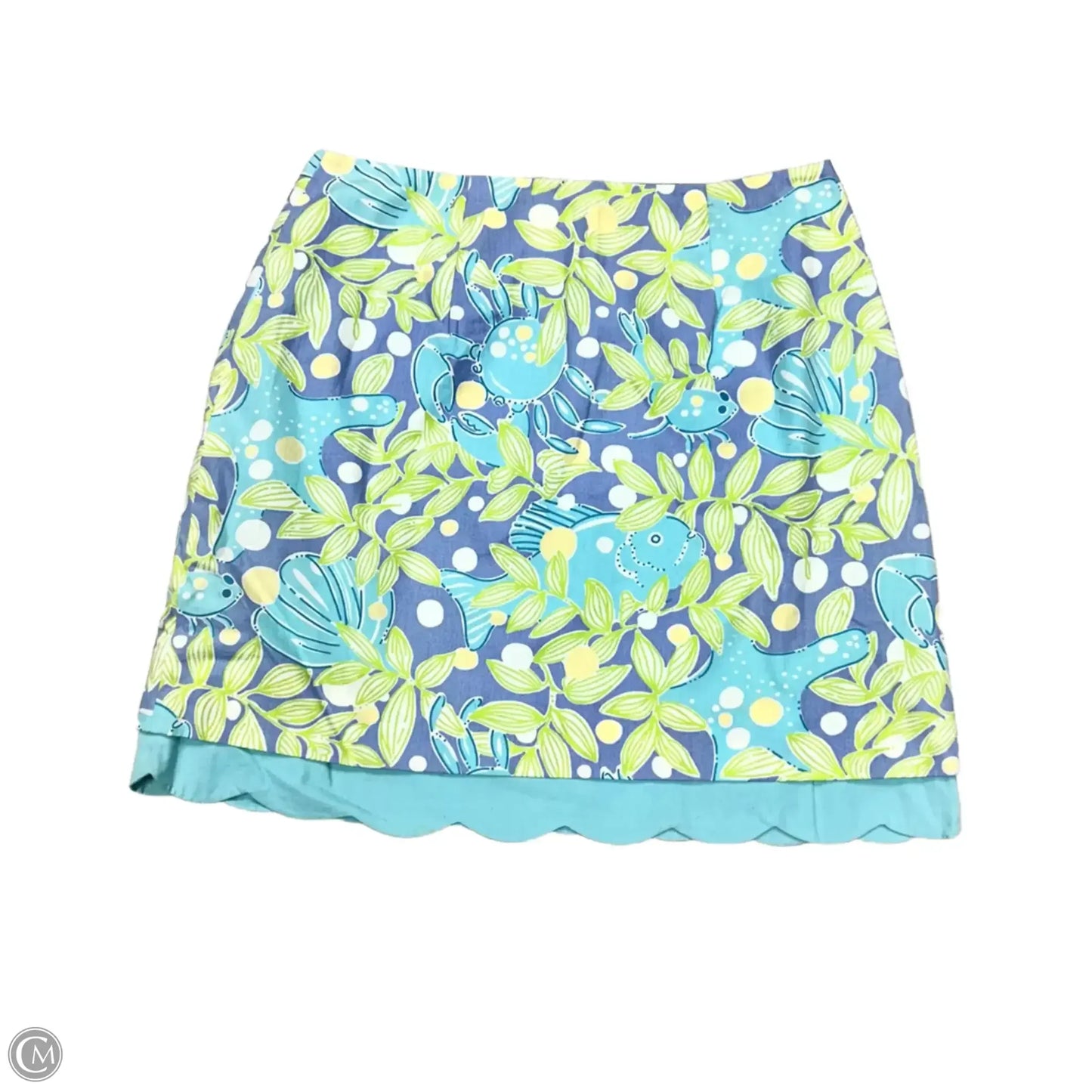 Skirt Designer By Lilly Pulitzer In Blue & Green, Size: Xs