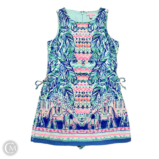 Romper Designer By Lilly Pulitzer In Blue & Pink, Size: Xs