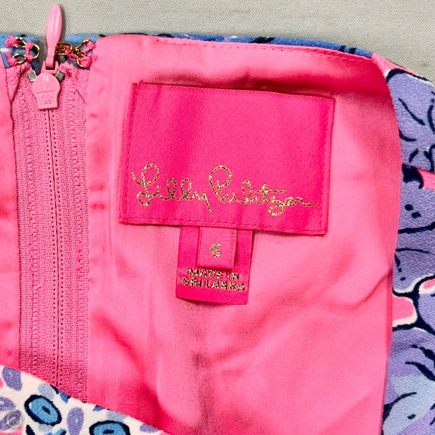 Romper Designer By Lilly Pulitzer In Blue & Pink, Size: S