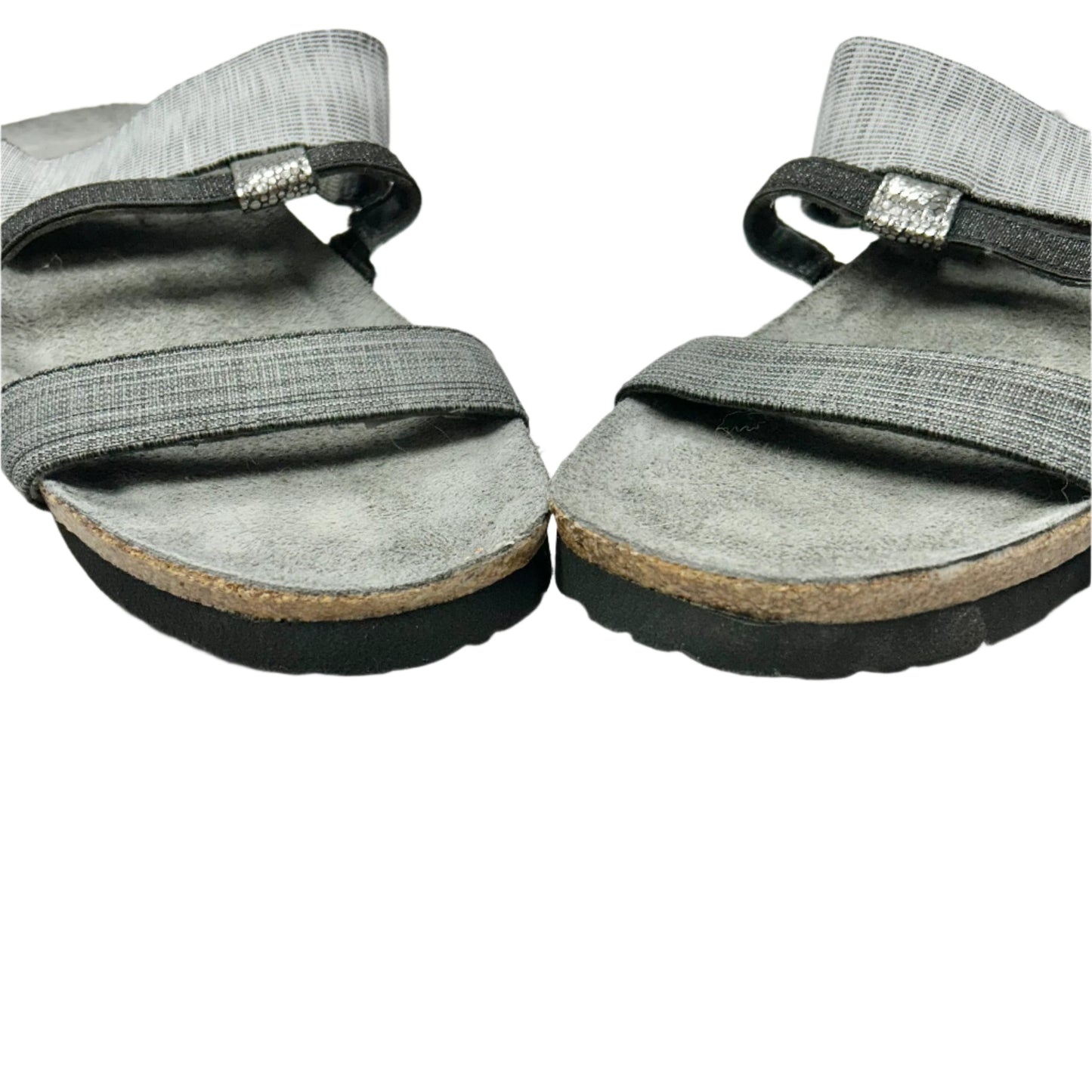 Sandals Heels Wedge By Naot In Black & Grey, Size: 10