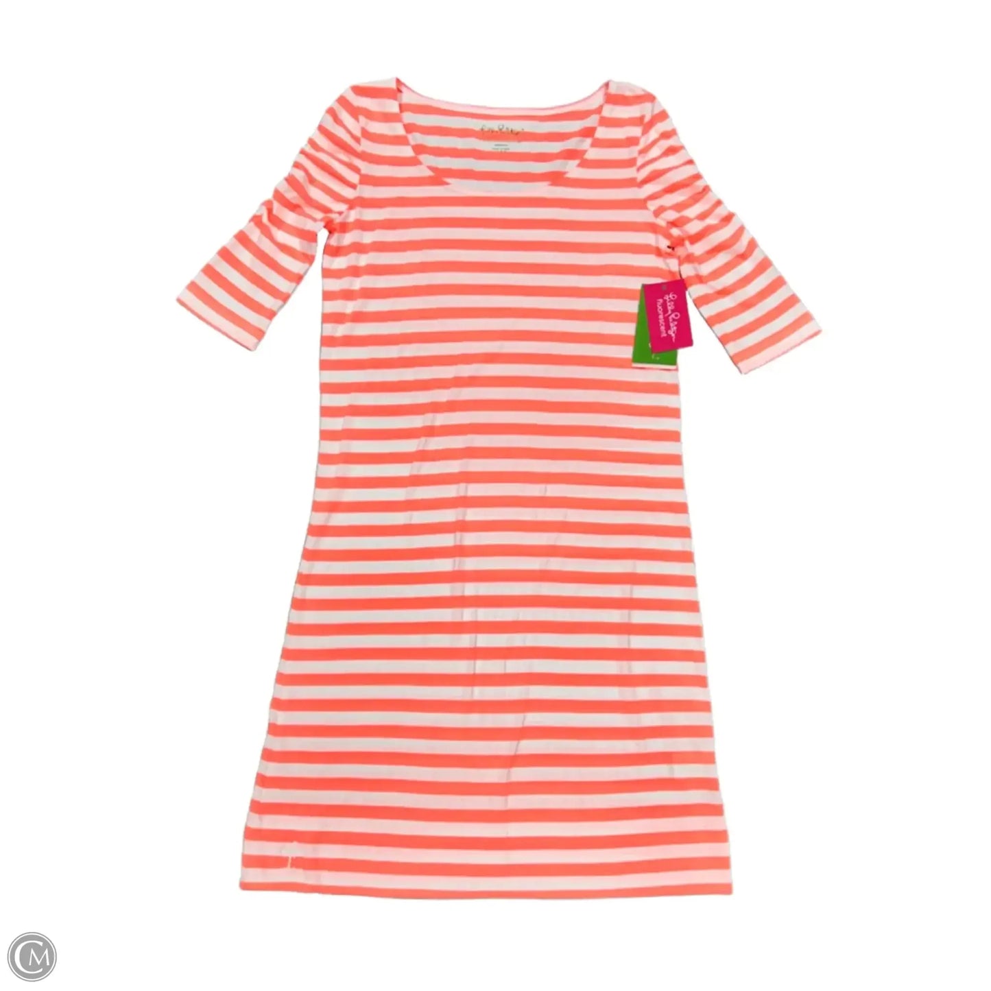 Dress Designer By Lilly Pulitzer In Orange & White, Size: Xs