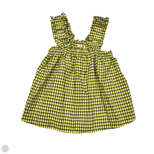 Top Sleeveless By Barbour In Grey & Yellow, Size: M