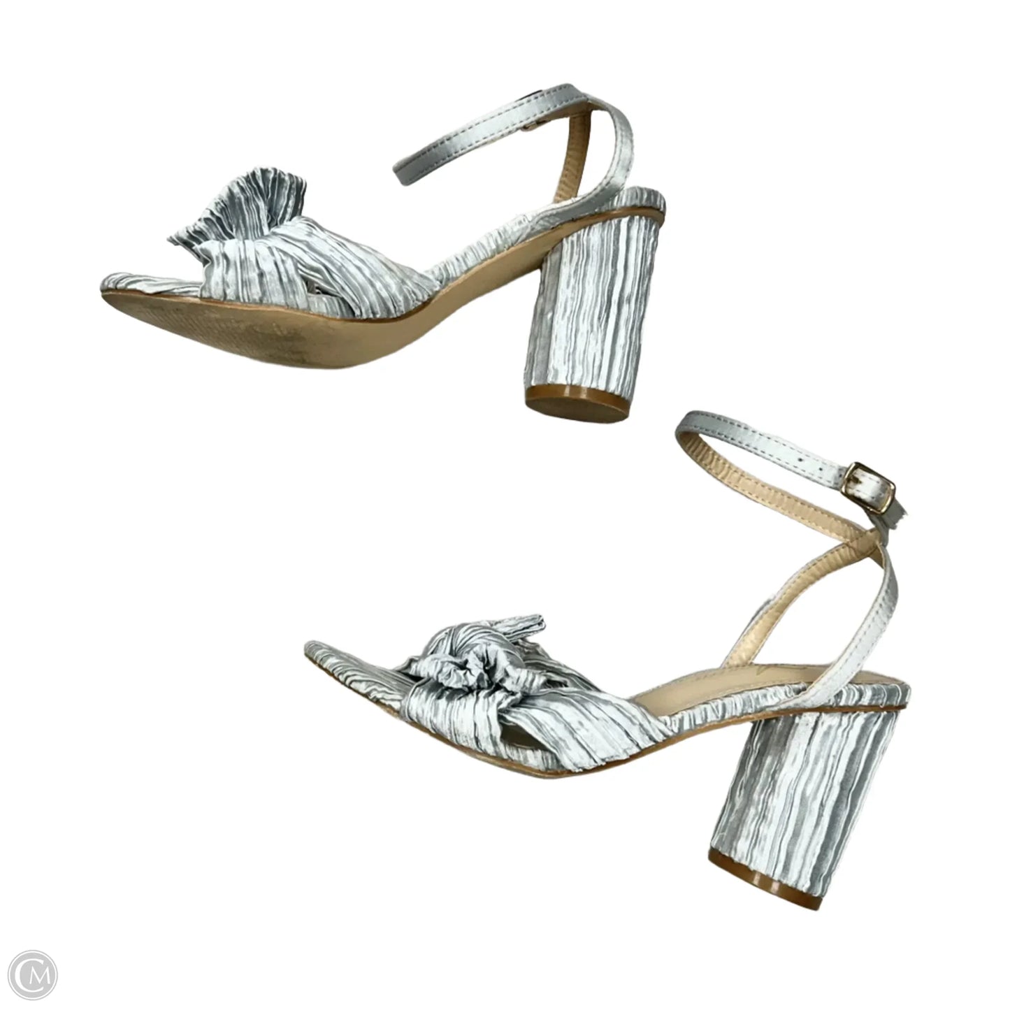 Sandals Heels Block By Athlefit In Blue, Size: 6